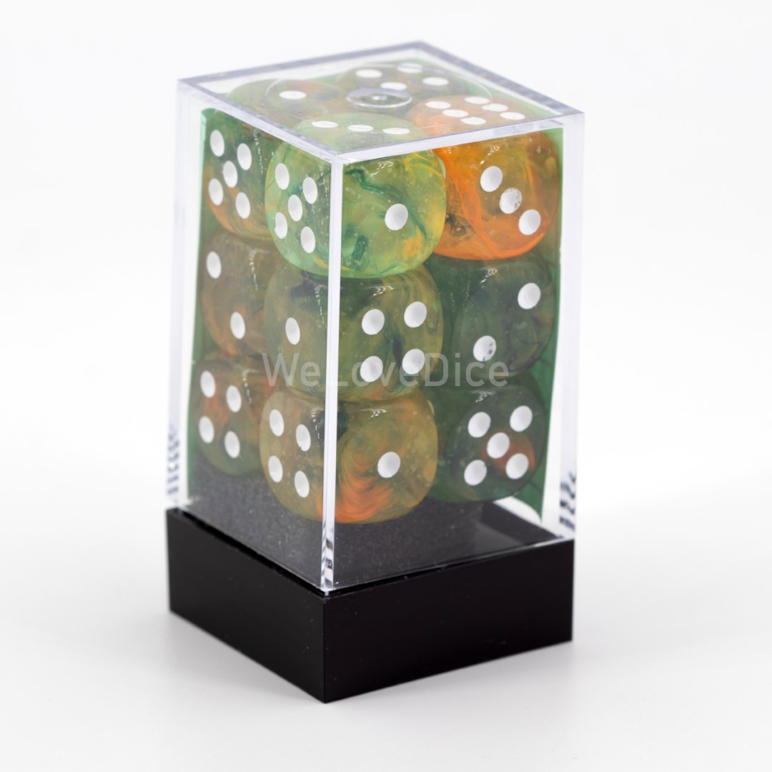 Nebula® Spring / Weiß 16mm W6 Würfel Set (12 Würfel)