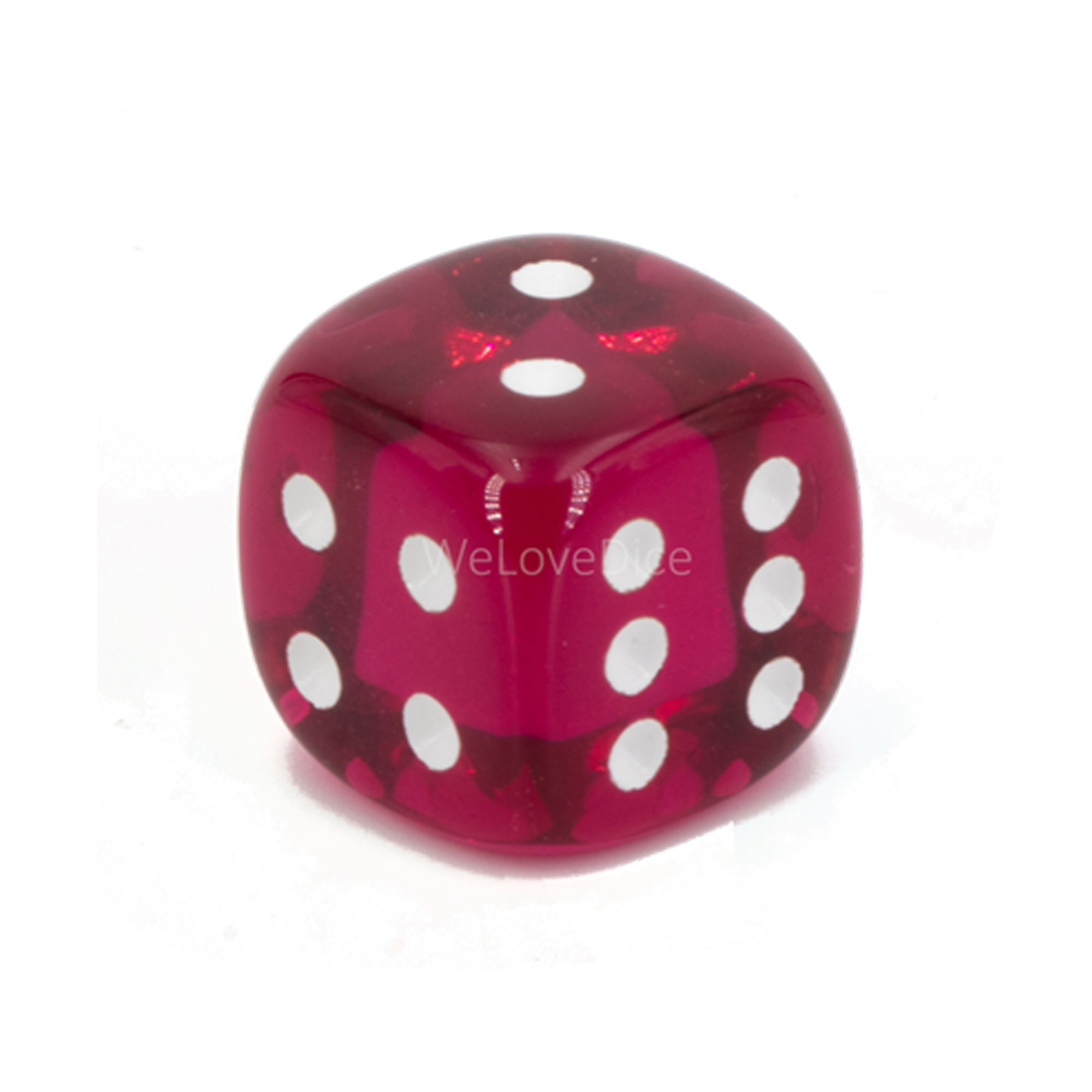 16mm W6 Würfel in himmber sorbet / Weiß