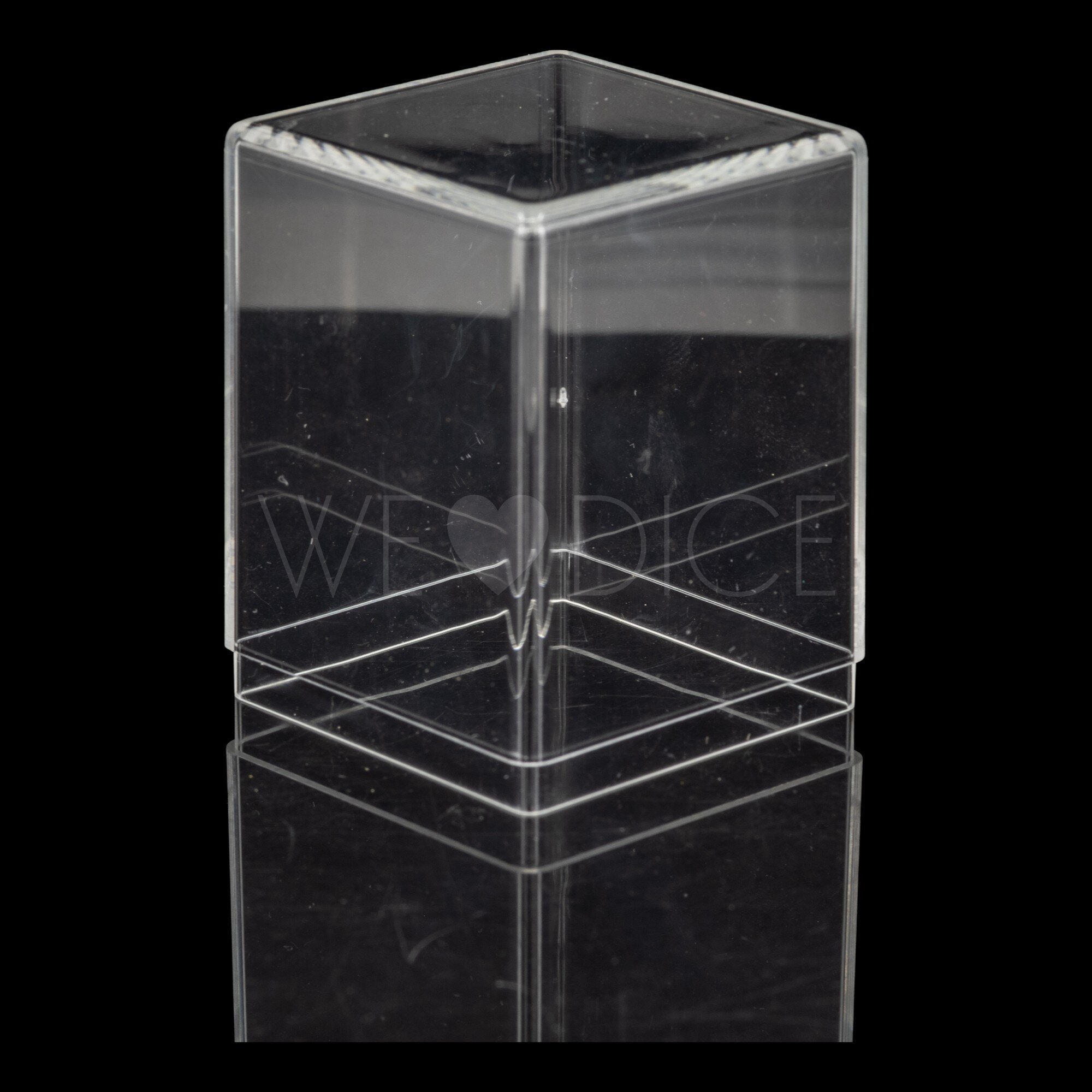 Würfelbox Transparent mit Boden in Himmelblau