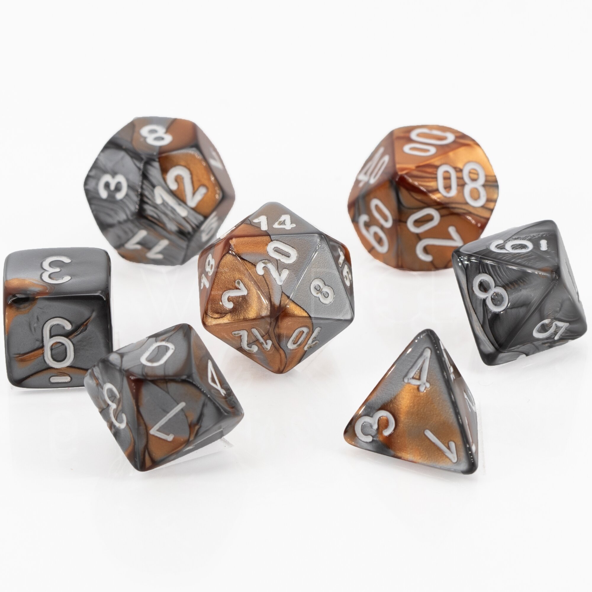 Gemini® Polyhedral Lila-Rot / gold 7-Würfel Set