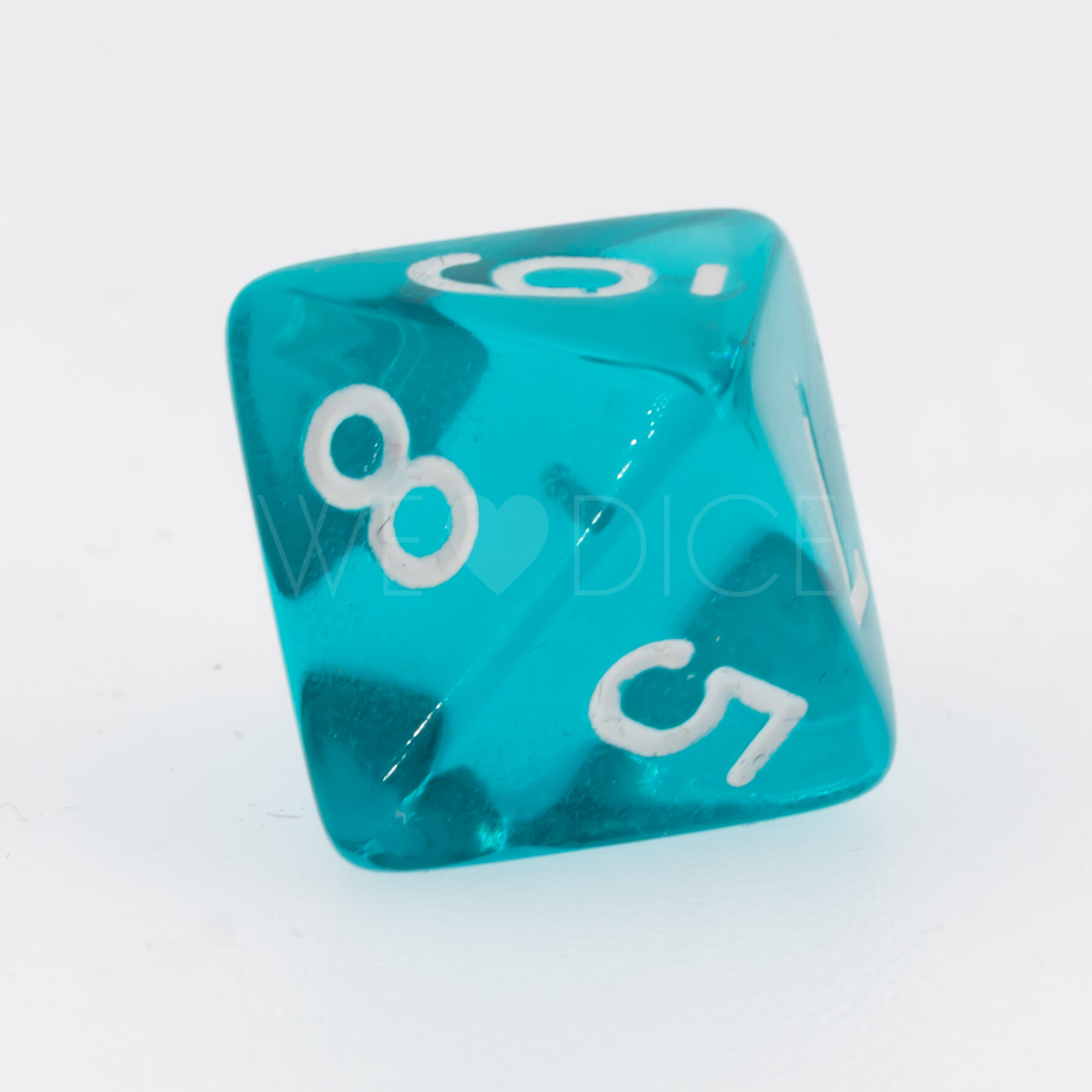 Transparent Türkis / weiß  W8