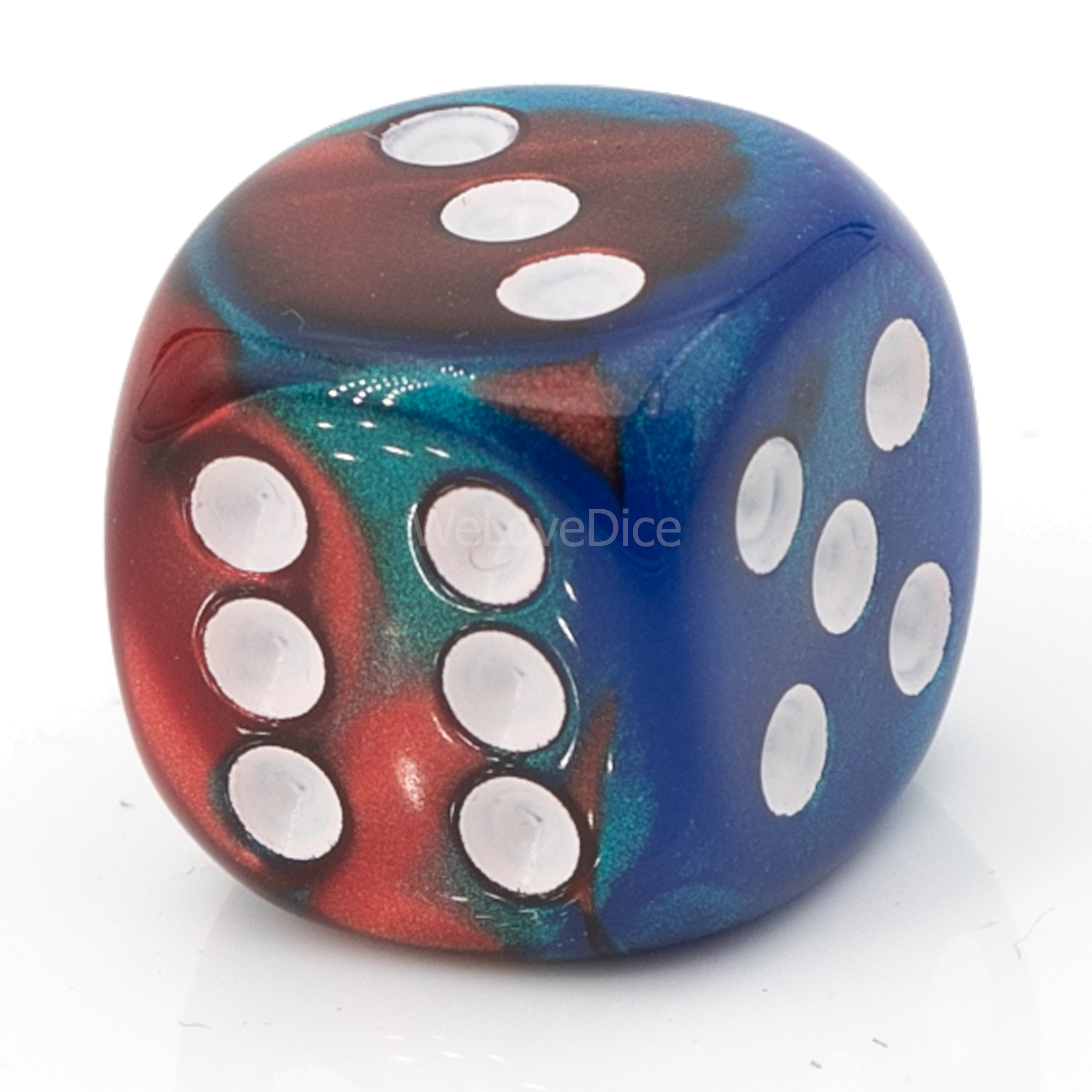 16mm W6 Würfel in rot blau /weiß