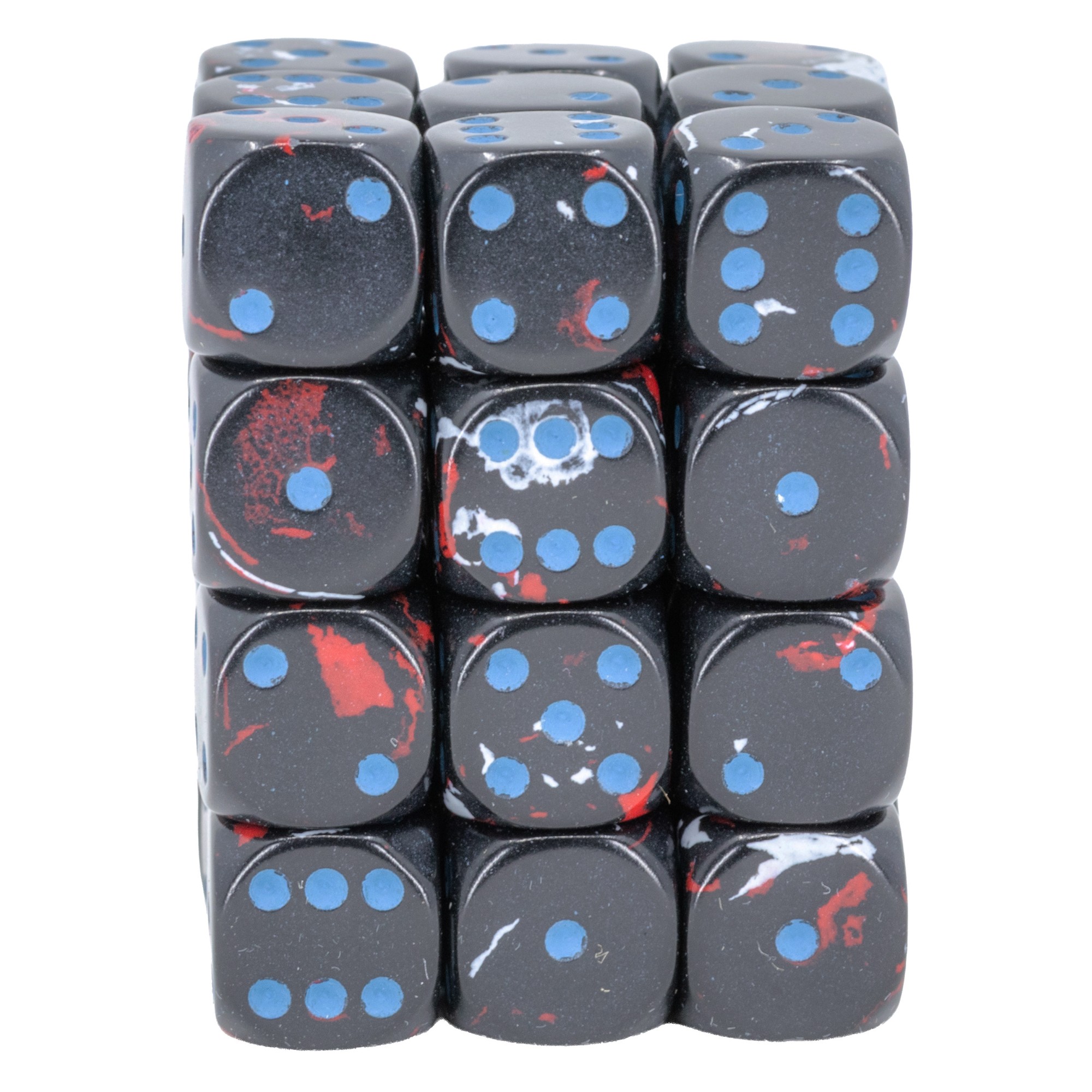 Brush™ Dark Side™ / blue 12mm W6 Würfel Set (36 Würfel)