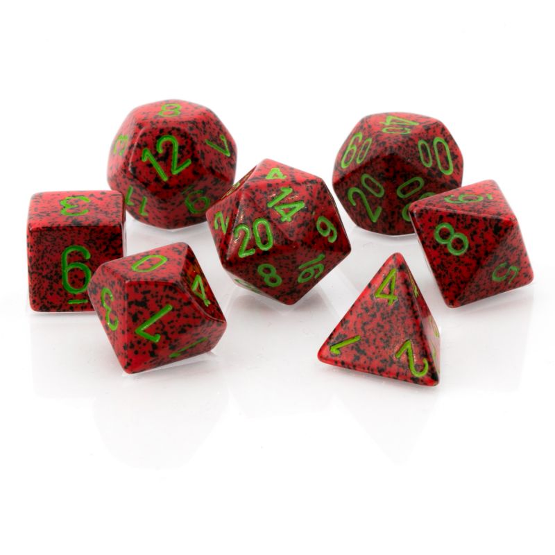 Speckled® Polyhedral Strawberry 7-Würfel Set
