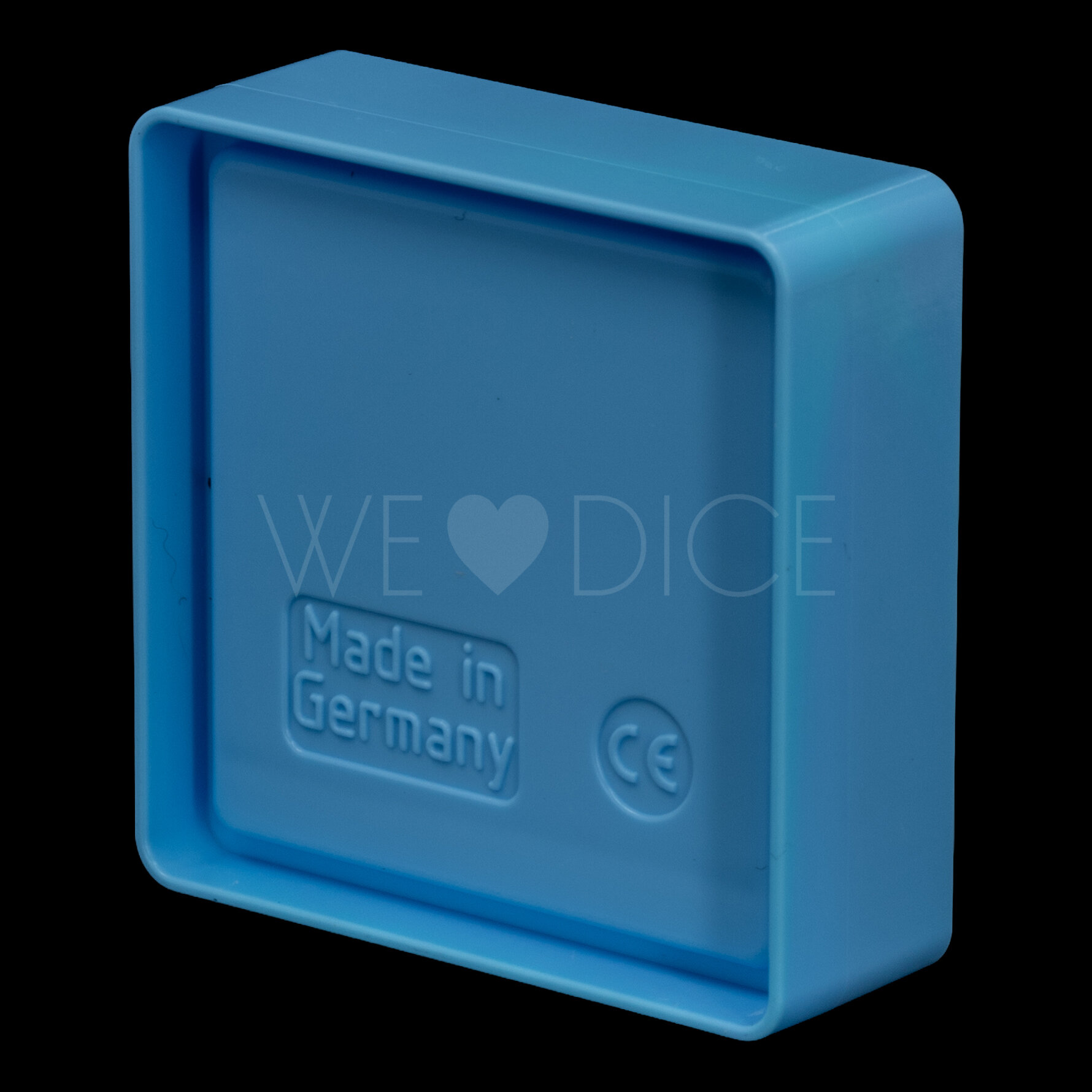 Würfelbox Transparent mit Boden in Himmelblau