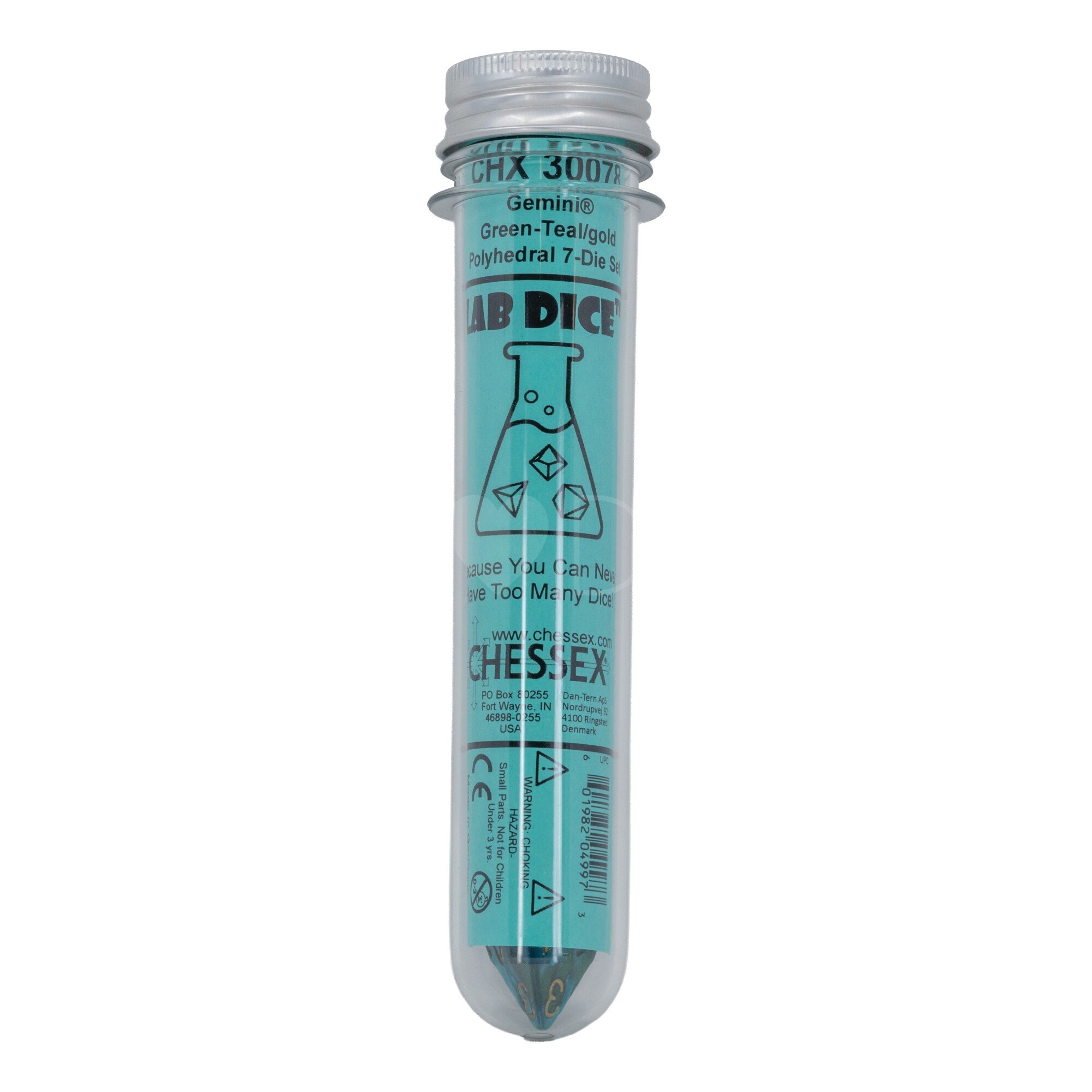 LabDice Gemini® Green-Teal / gold  Set 8 Stück