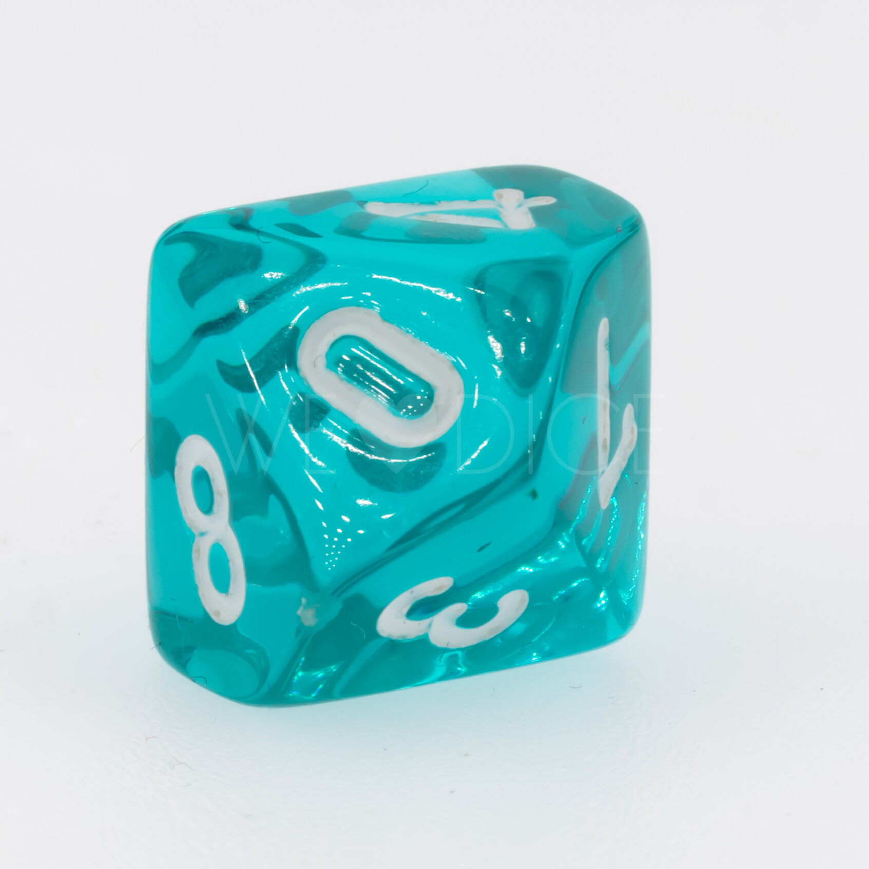 Transparent Türkis / weiß  W10