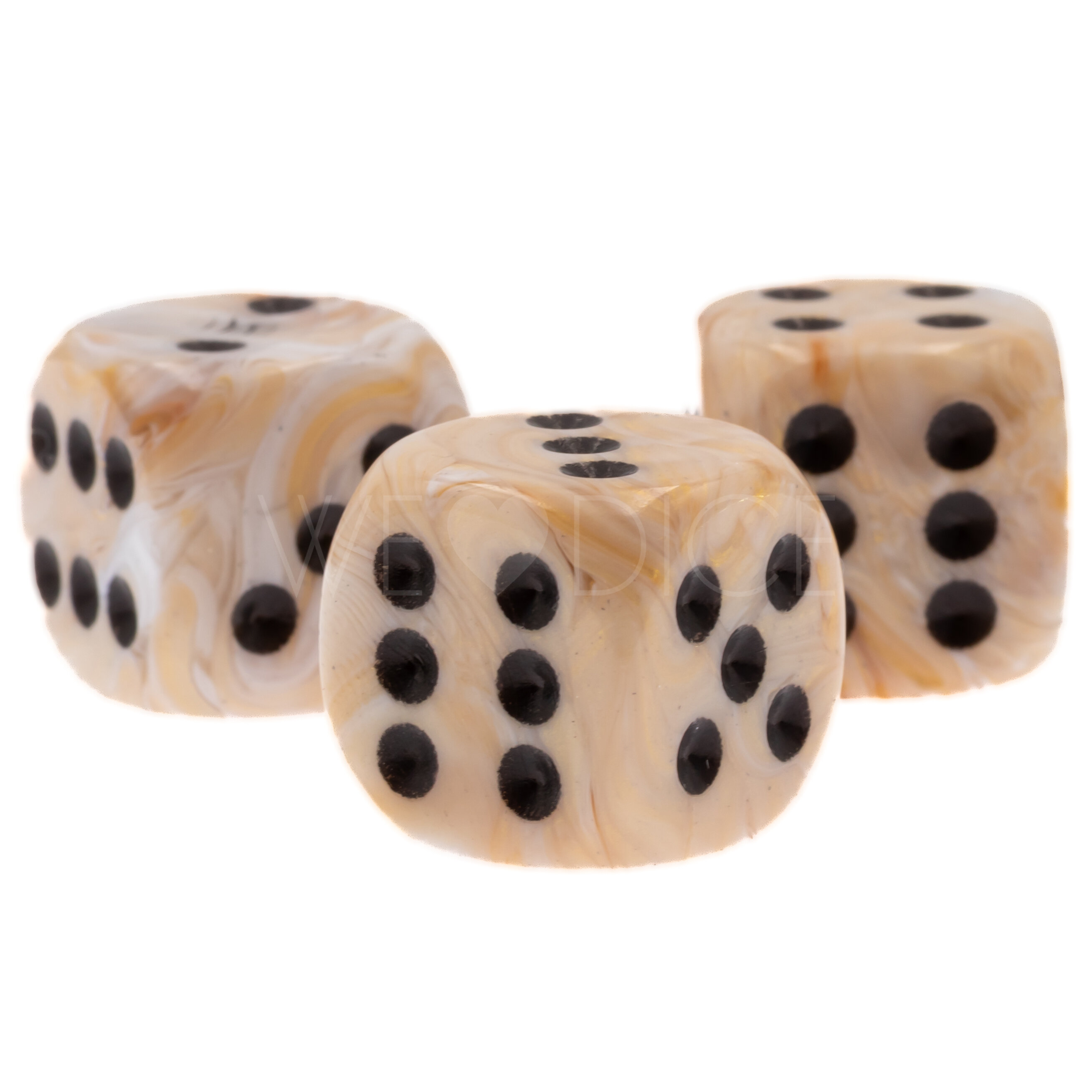 Marble  Elfenbein / Schwarz 16mm