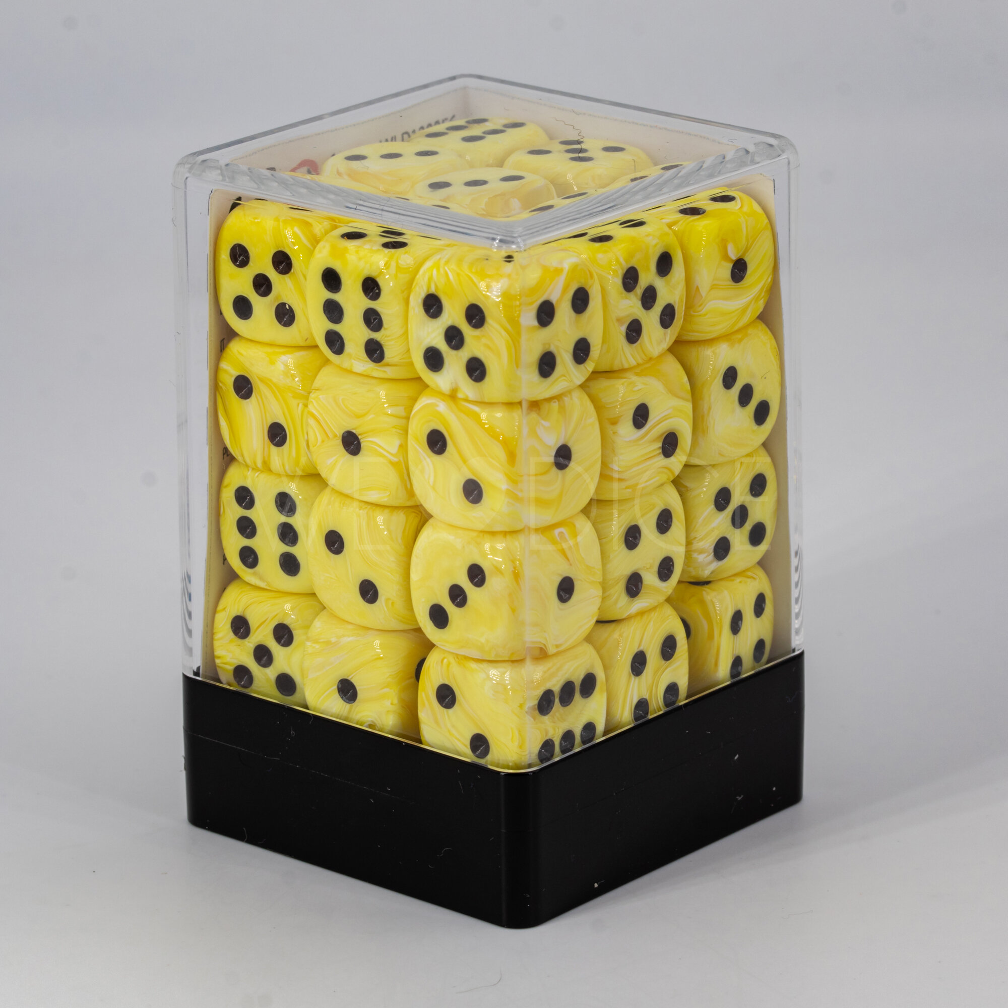 ice cream gelb / schwarz 12mm W6 Set (36 Stück)