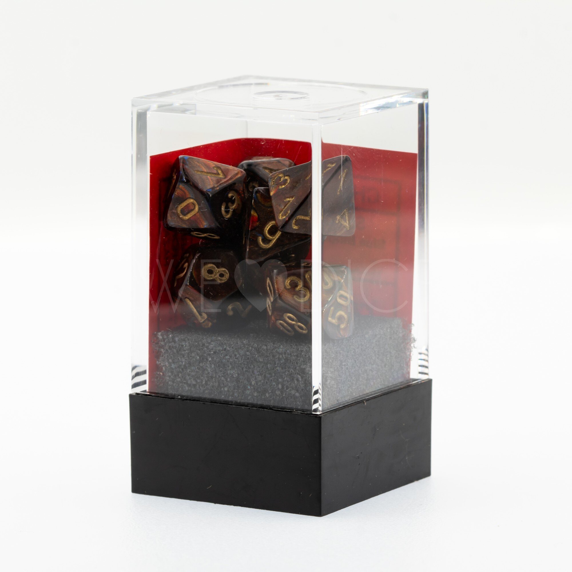 Mini-hedral Scarab® Polyhedral Blue Blood / Gold 7-Würfel Set
