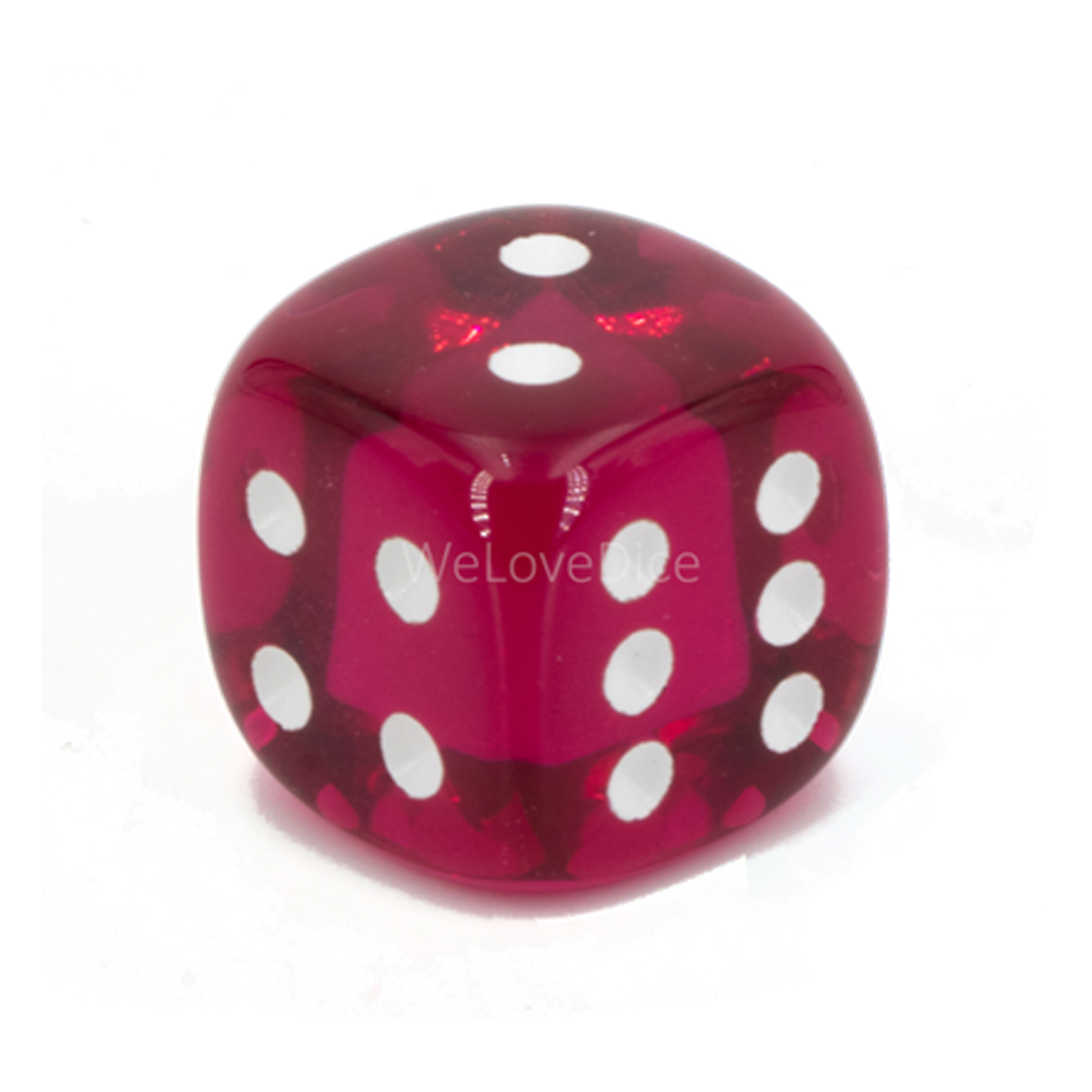 18mm W6 Würfel in himmber sorbet / Weiß