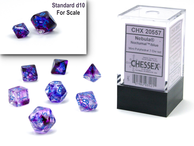 Nebula® Mini-hedral Polyhedral Nocturnal / blue   7-DieSet