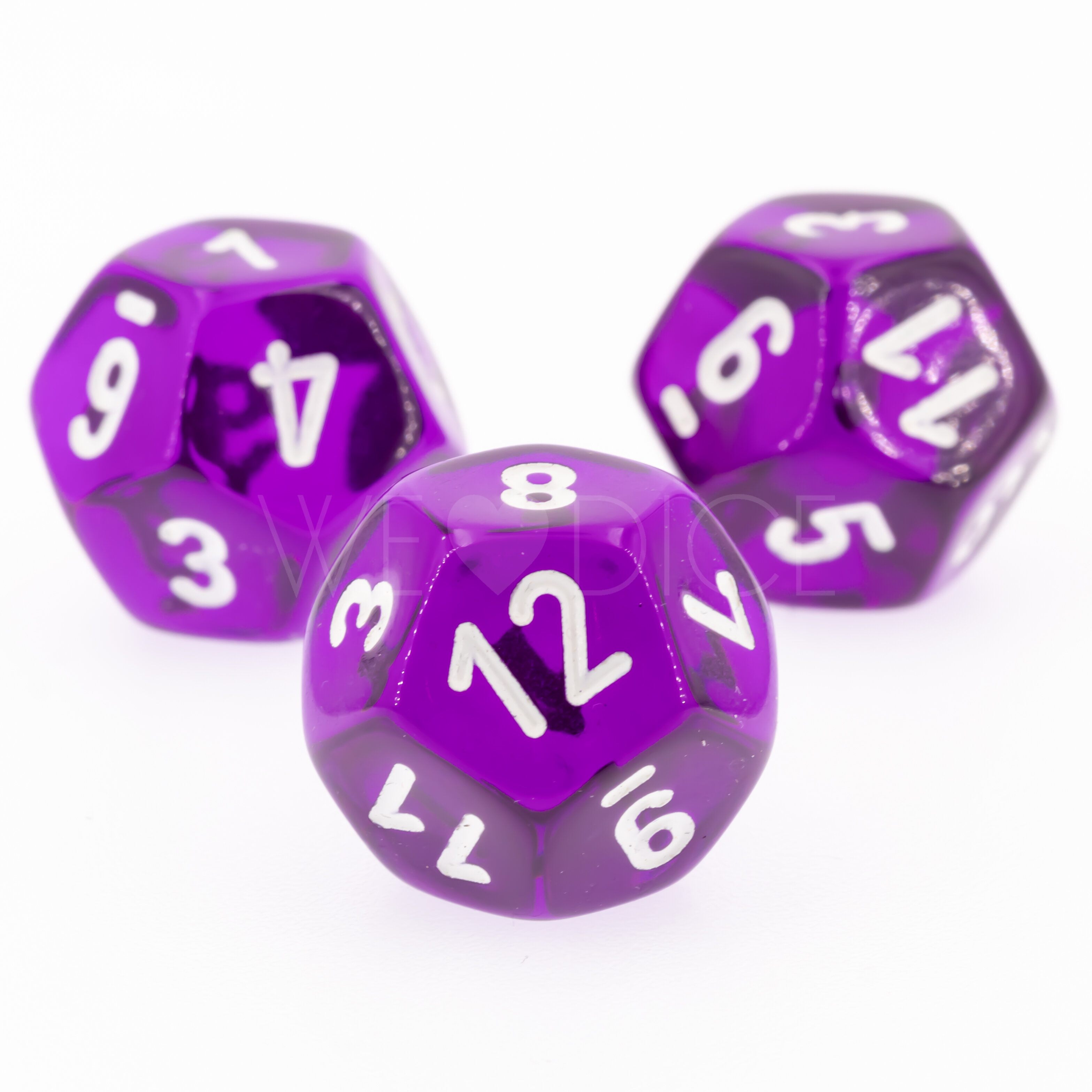 Transparent Lila / weiß  W12