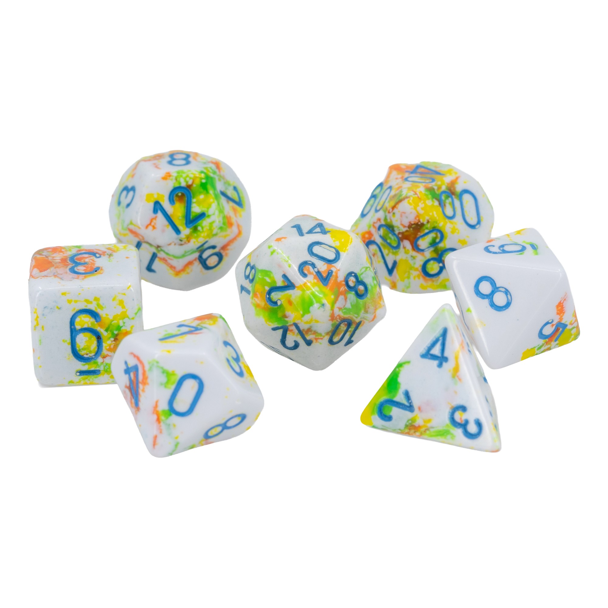 Brush™ Polyhedral Breezy™ / blue 7-Würfel Set