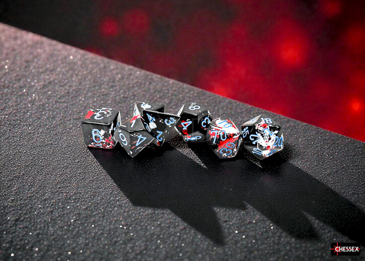 Brush™ Polyhedral Deep Forest™ / gold 7-Würfel Set