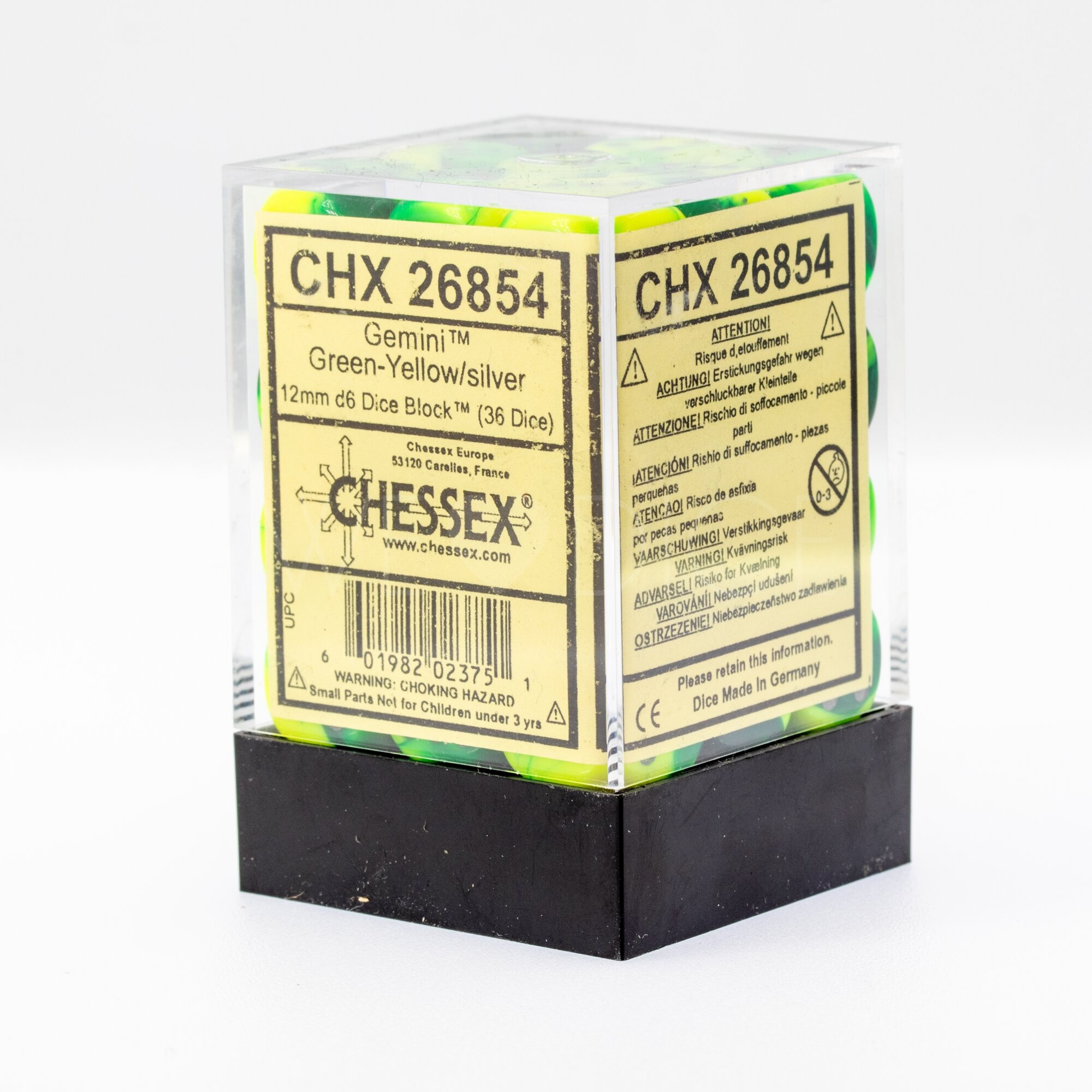 Gemini® Grün-Lila / gold 12mm W6 Würfel Set (36 Würfel)