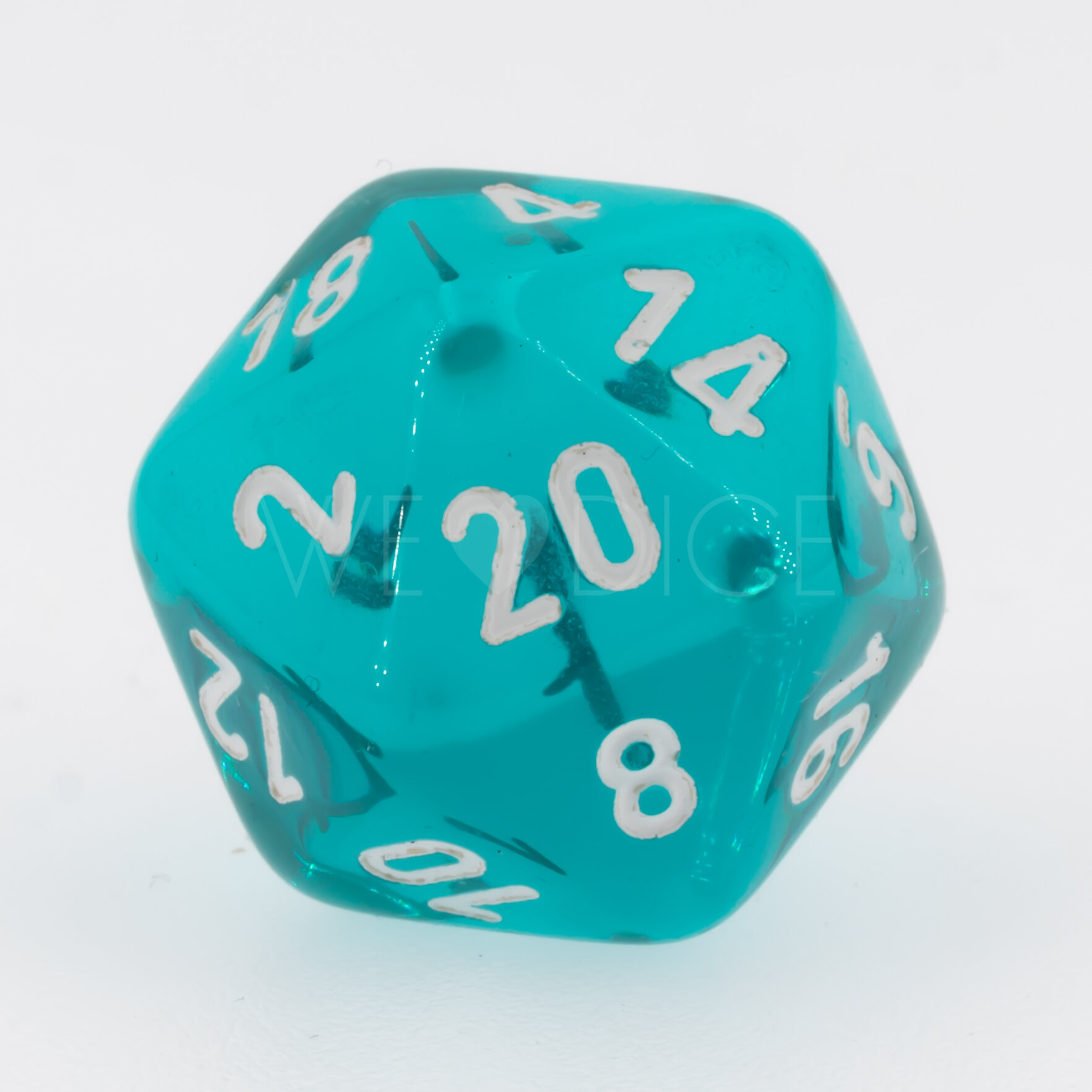 Transparent Türkis / weiß  W20