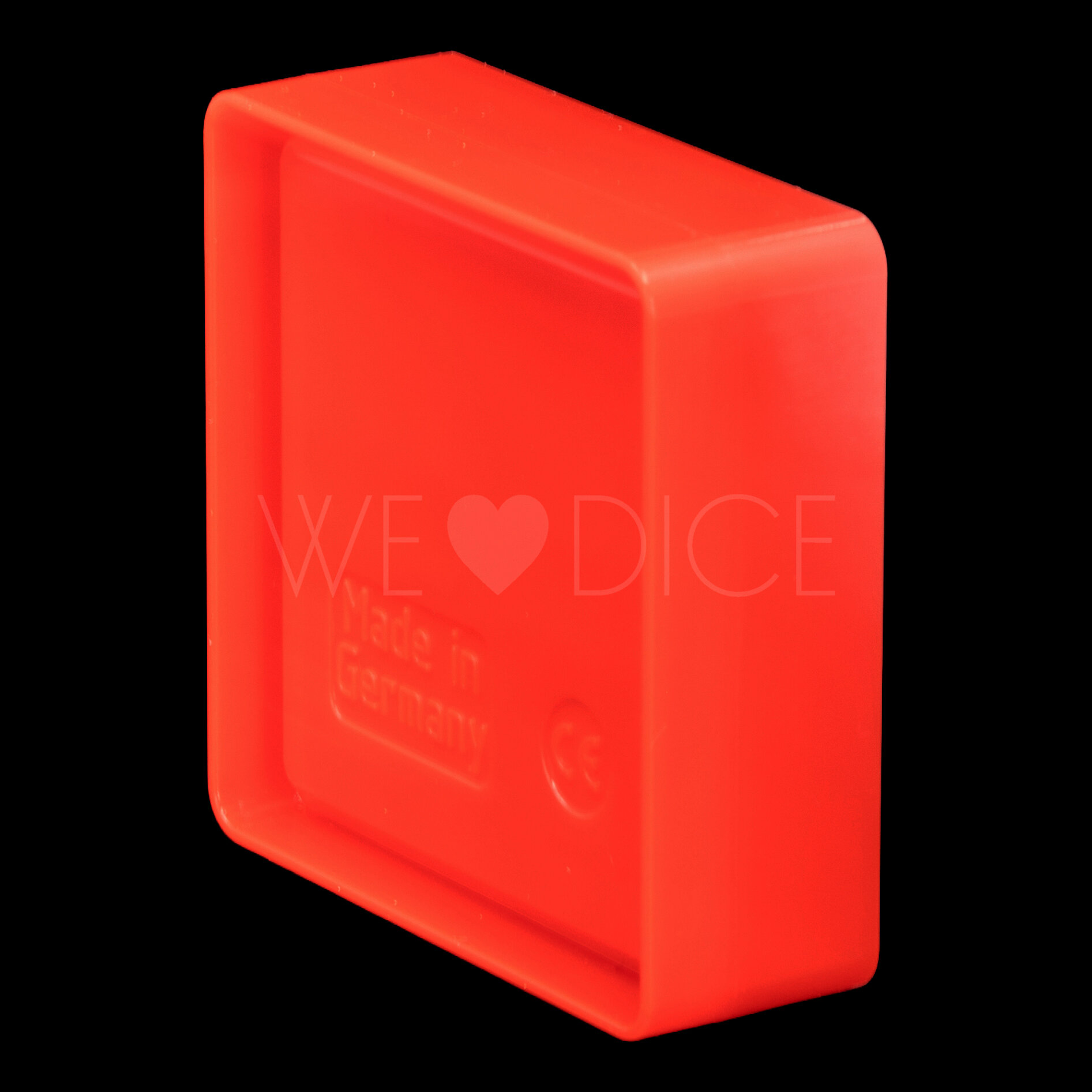 Würfelbox Transparent mit Boden in rot