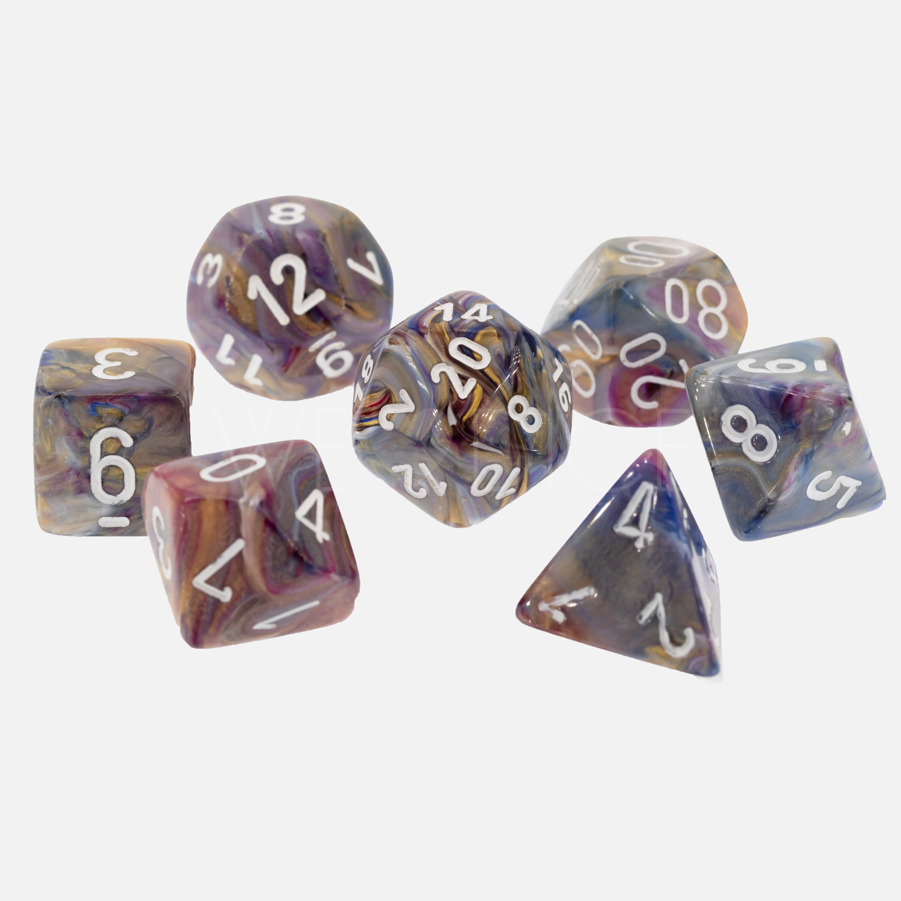 Festive® Polyhedral Circus / Schwarz 7-Würfel Set