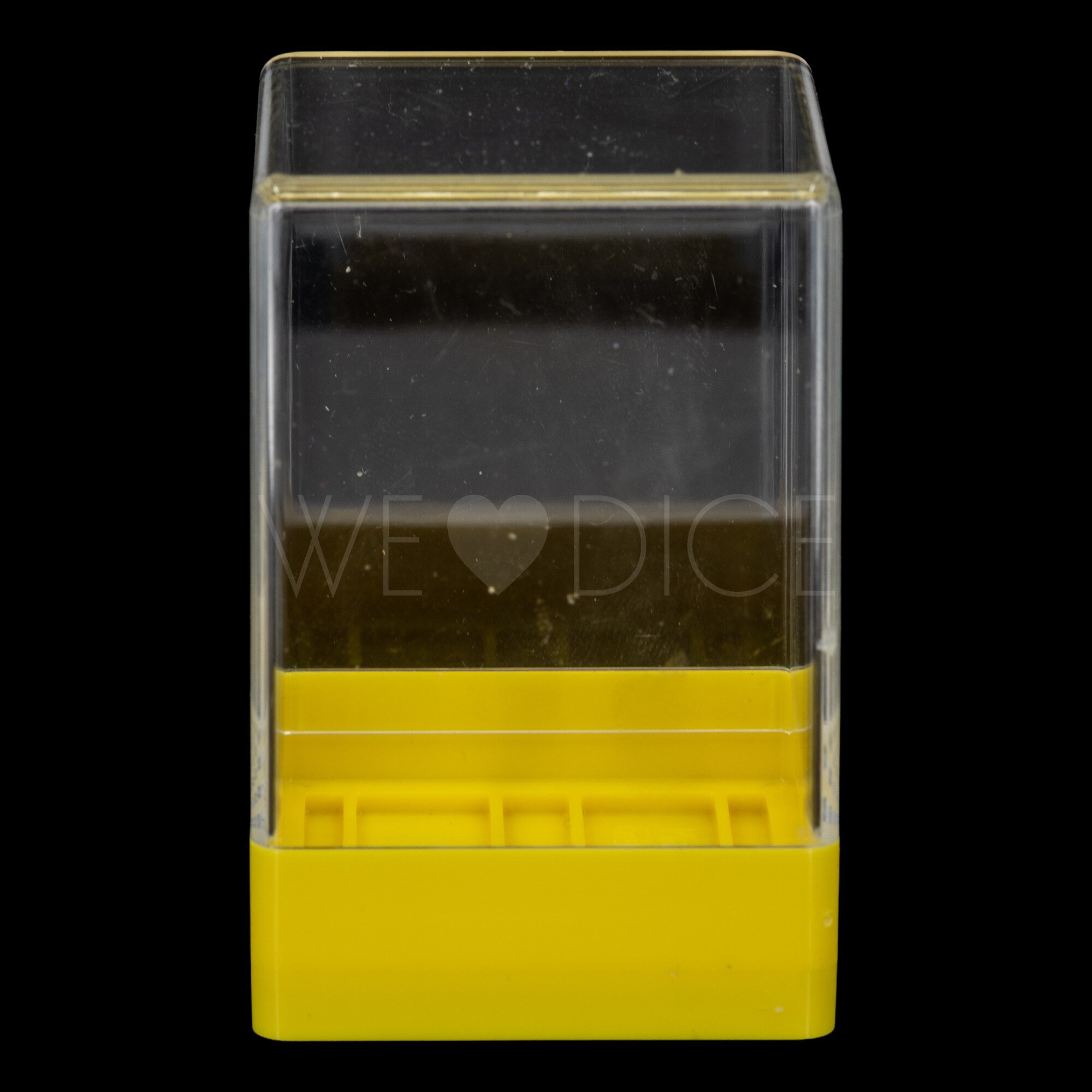 Würfelbox Transparent mit Boden in zinkgelb