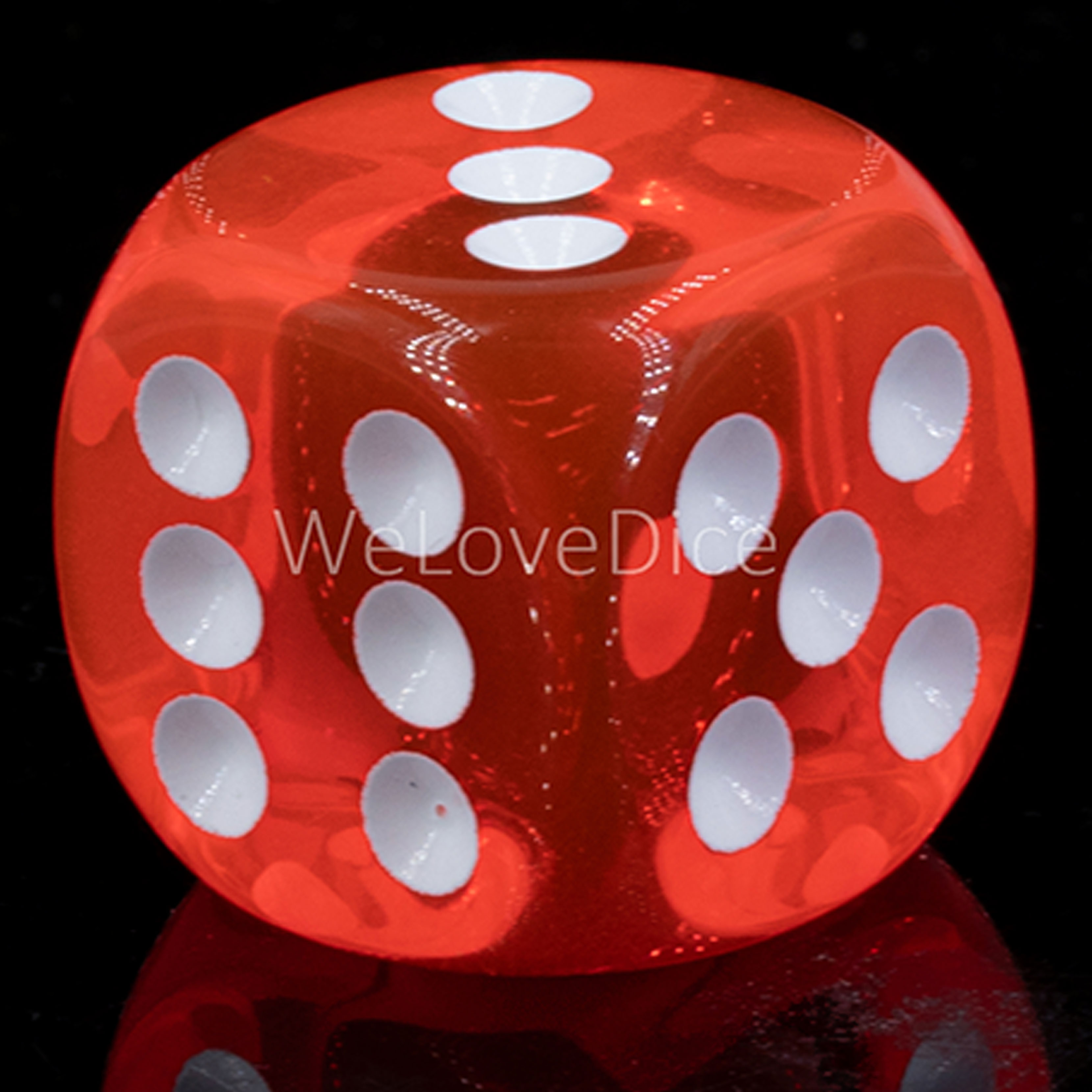 25mm W6 Würfel in neon pink / weiß