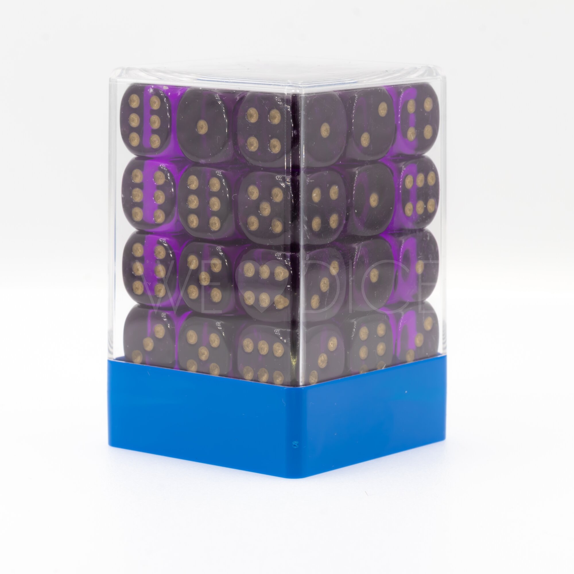 Translucent purple / gold 12mm D6 Dice Set  (36Pcs)