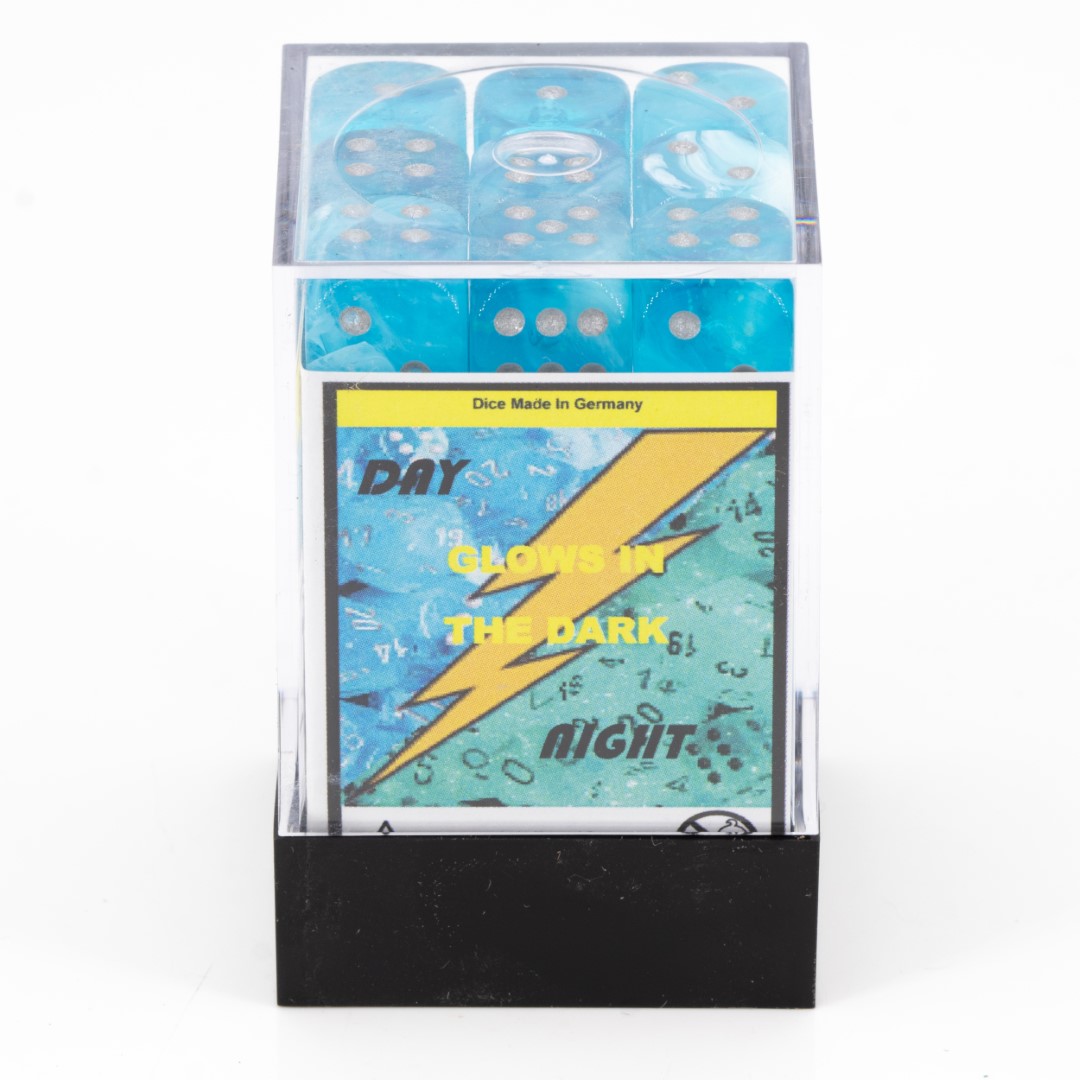 Luminary™ Himmel / silber 12mm W6 Würfel Set (36 Würfel)