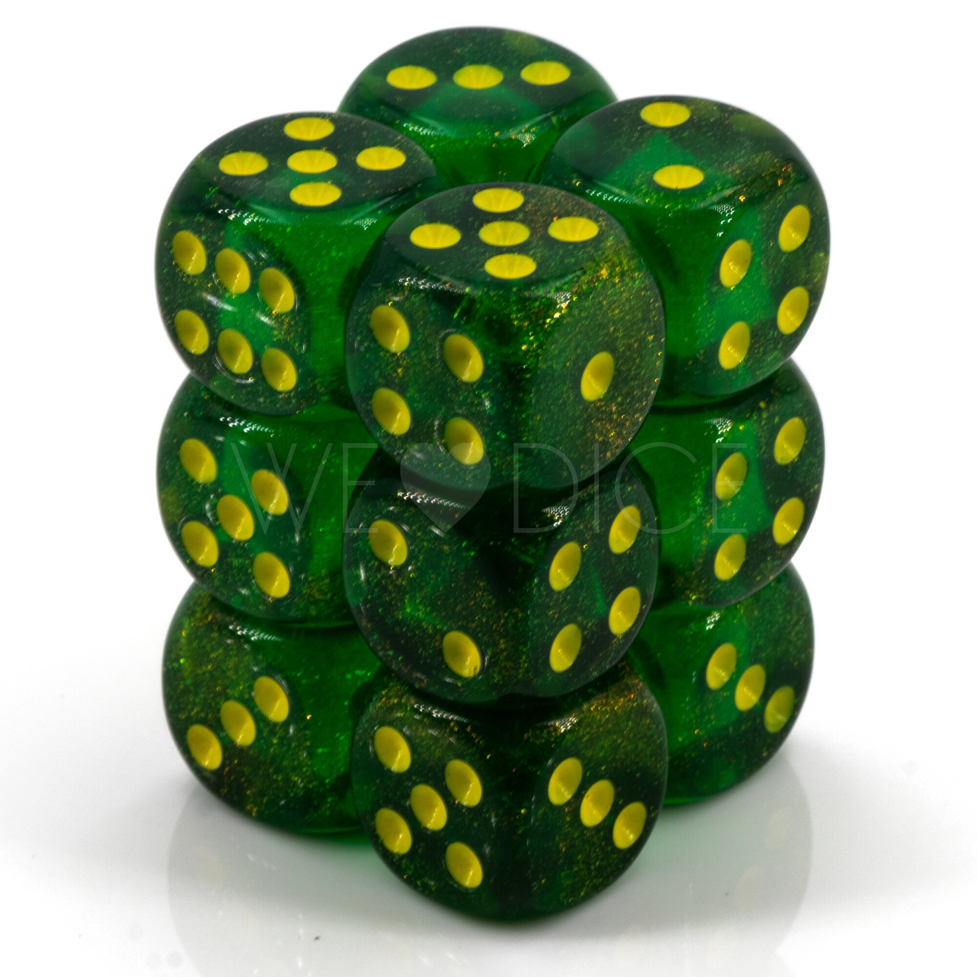 Borealis® Maple Borealis 16mm W6 Würfel Set (12 Würfel)