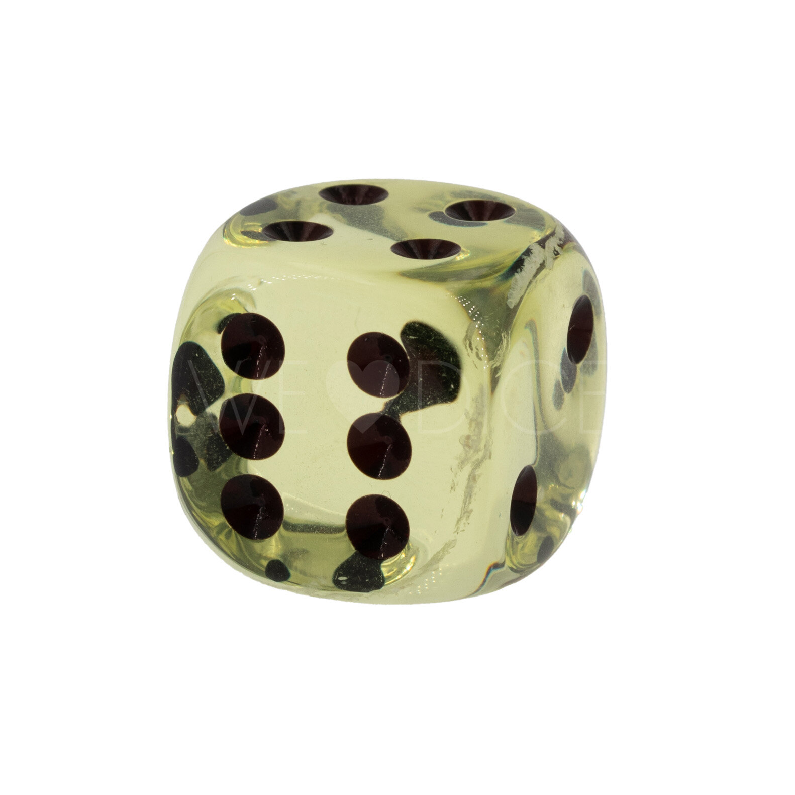 16mm  D6 Dice in yellow / brown