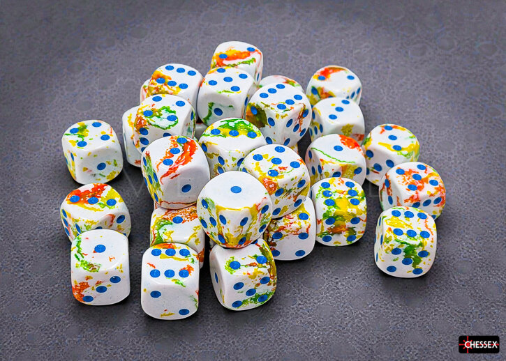 Brush™ Breezy™ / blue 12mm W6 Würfel Set (36 Würfel)