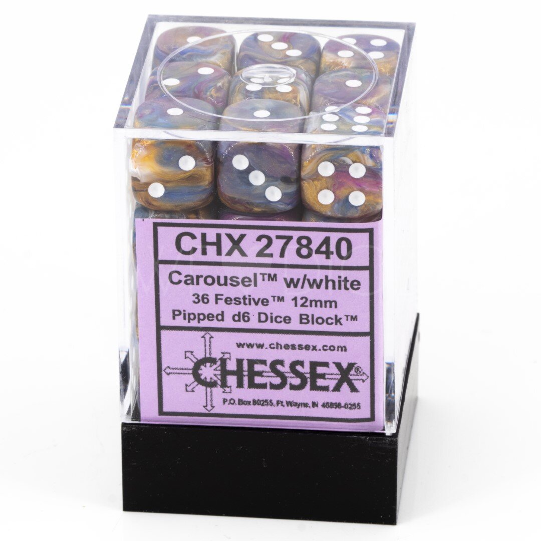 Festive® Circus / Schwarz 12mm W6 Würfel Set (36 Würfel)