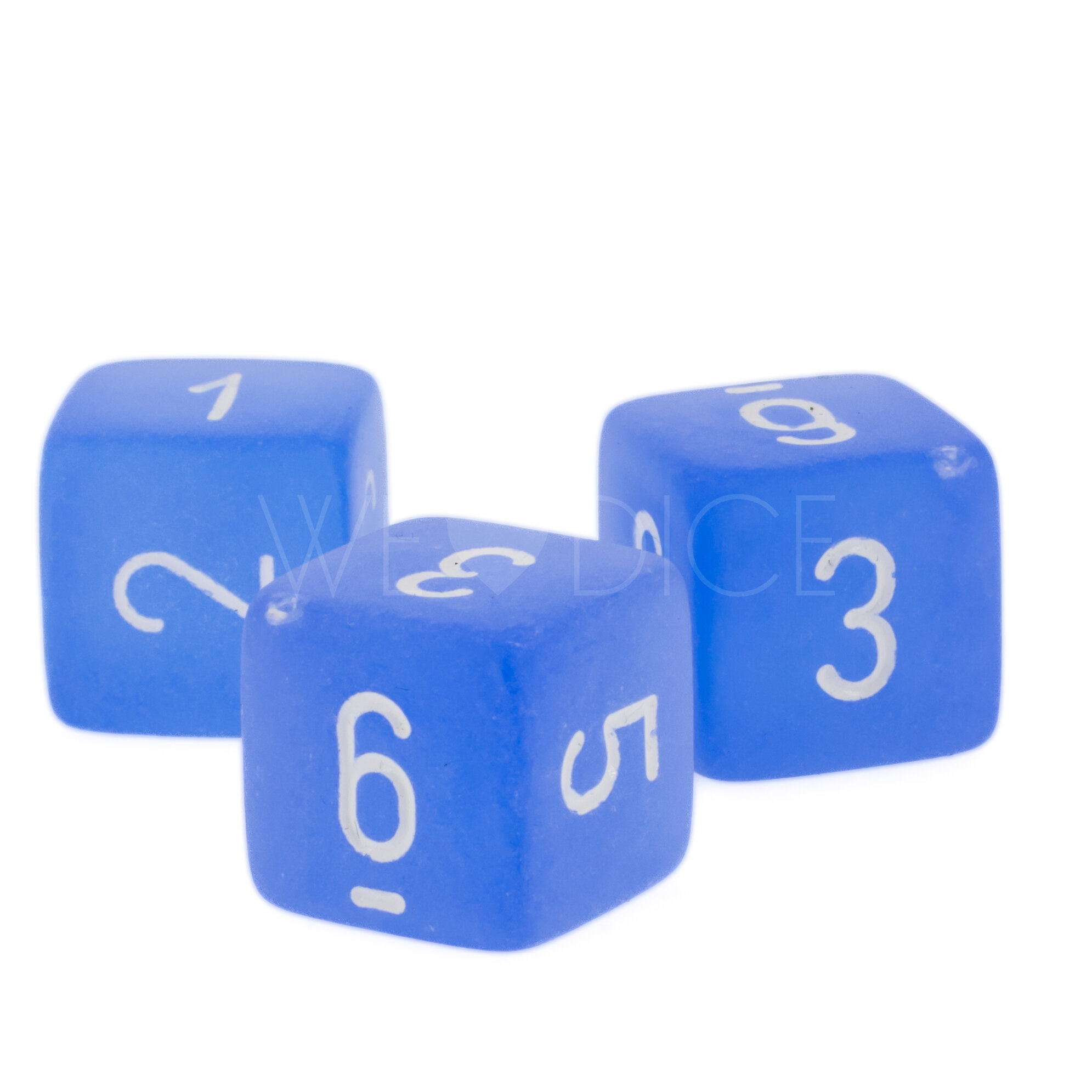 Frosted Blue / white  D6 