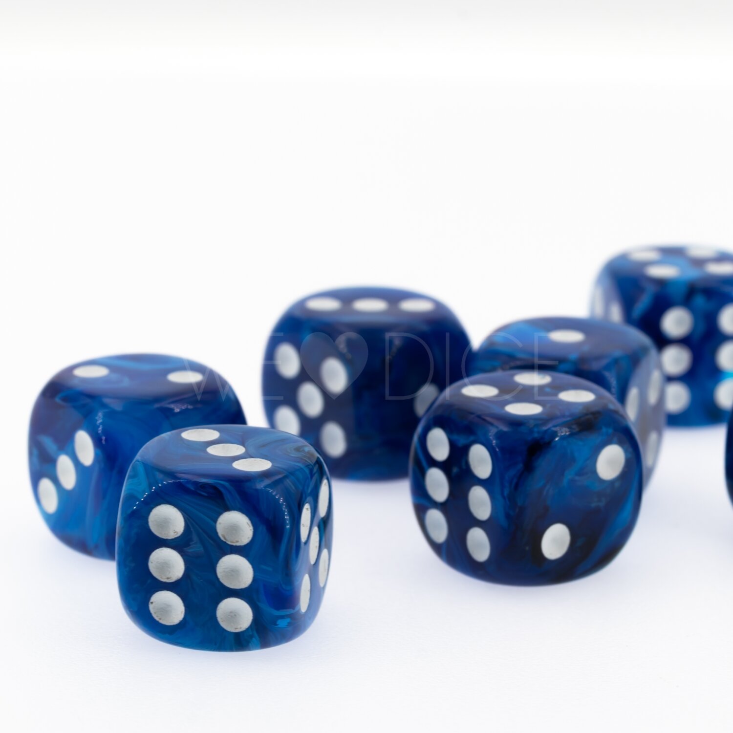 16mm  D6 Dice in Deep Abyss Azure
