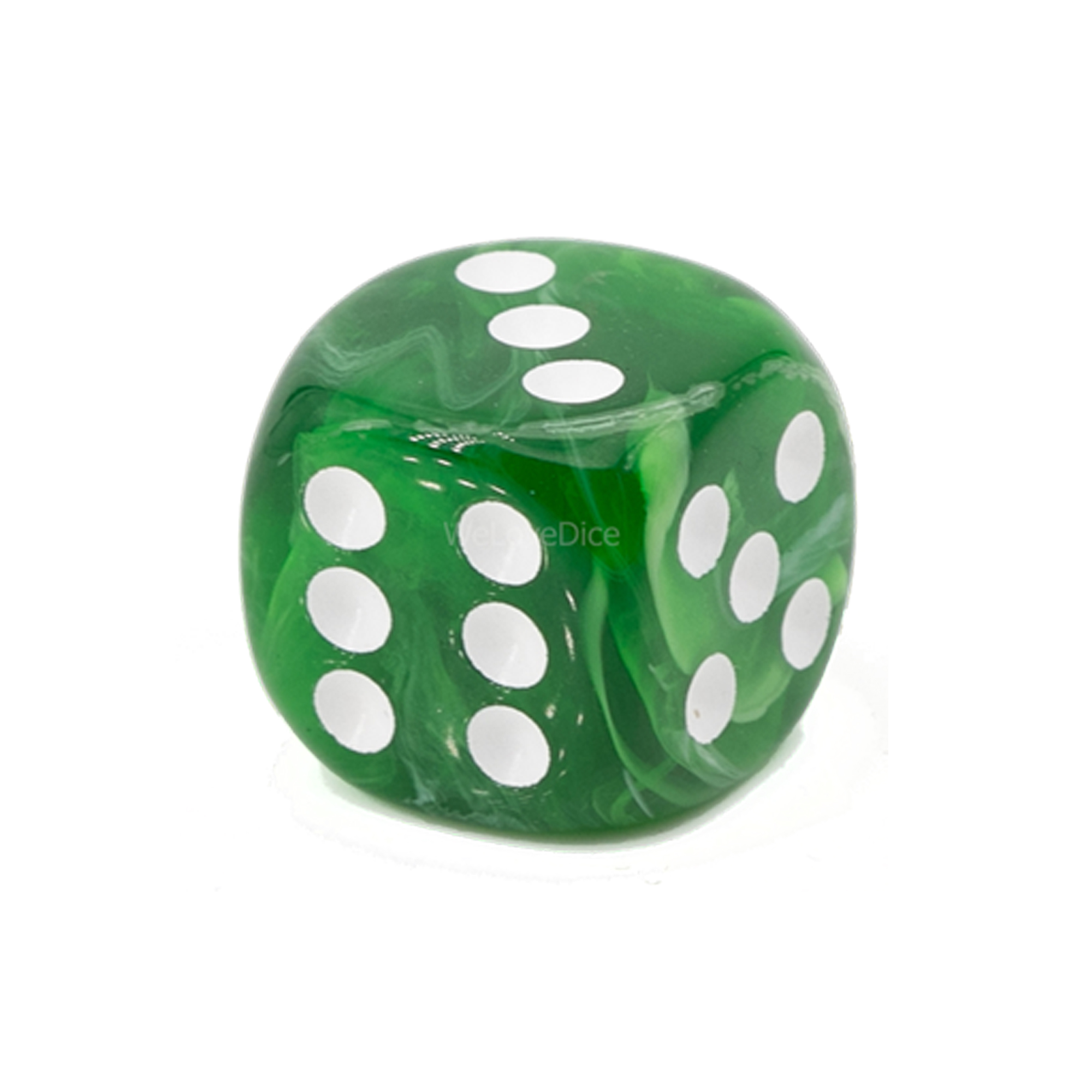 16mm W6 Würfel in grün / weiß