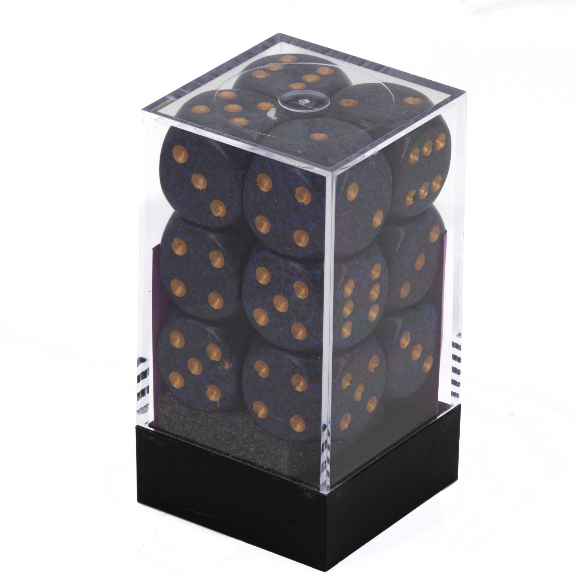 Speckled® Golden Cobalt 16mm W6 Würfel Set (12 Würfel)