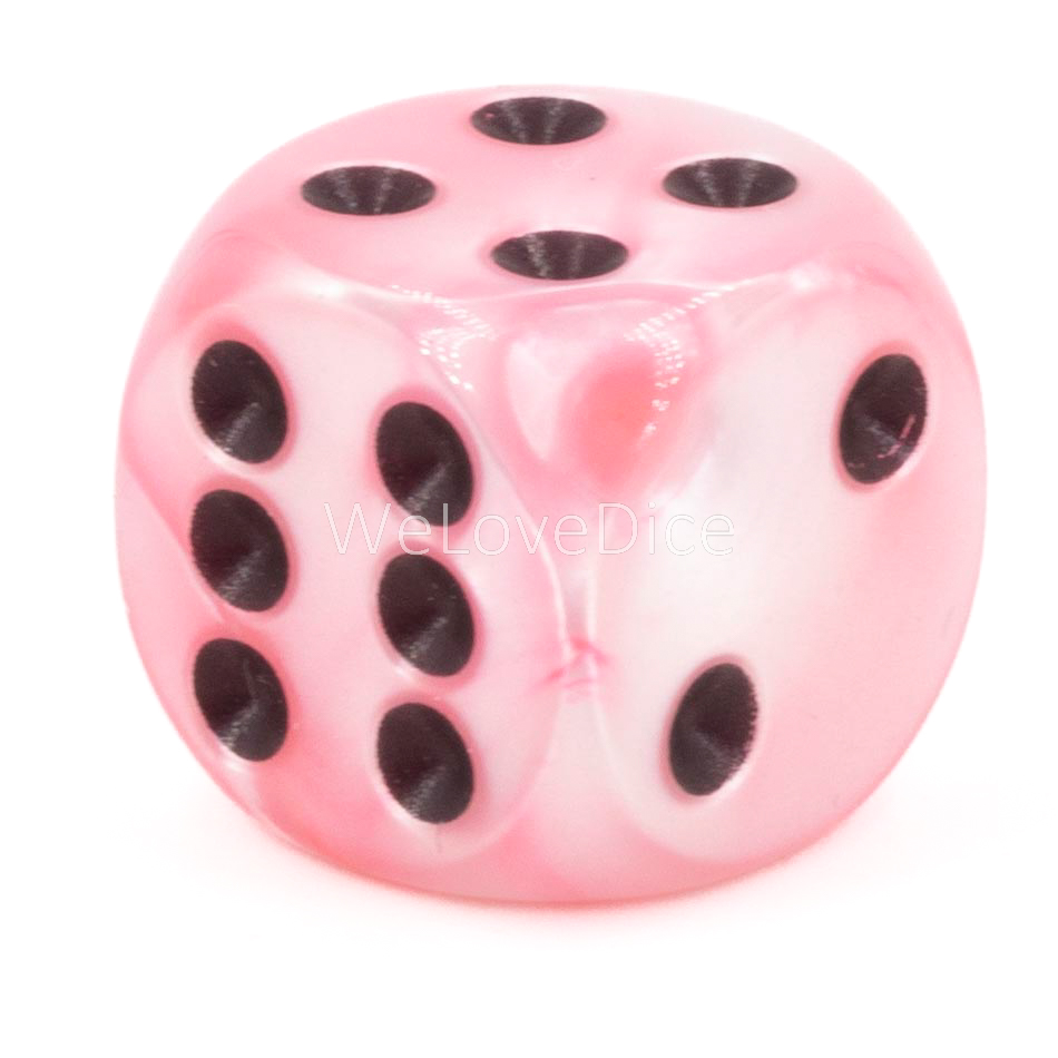 16mm W6 Würfel in pastel rosa