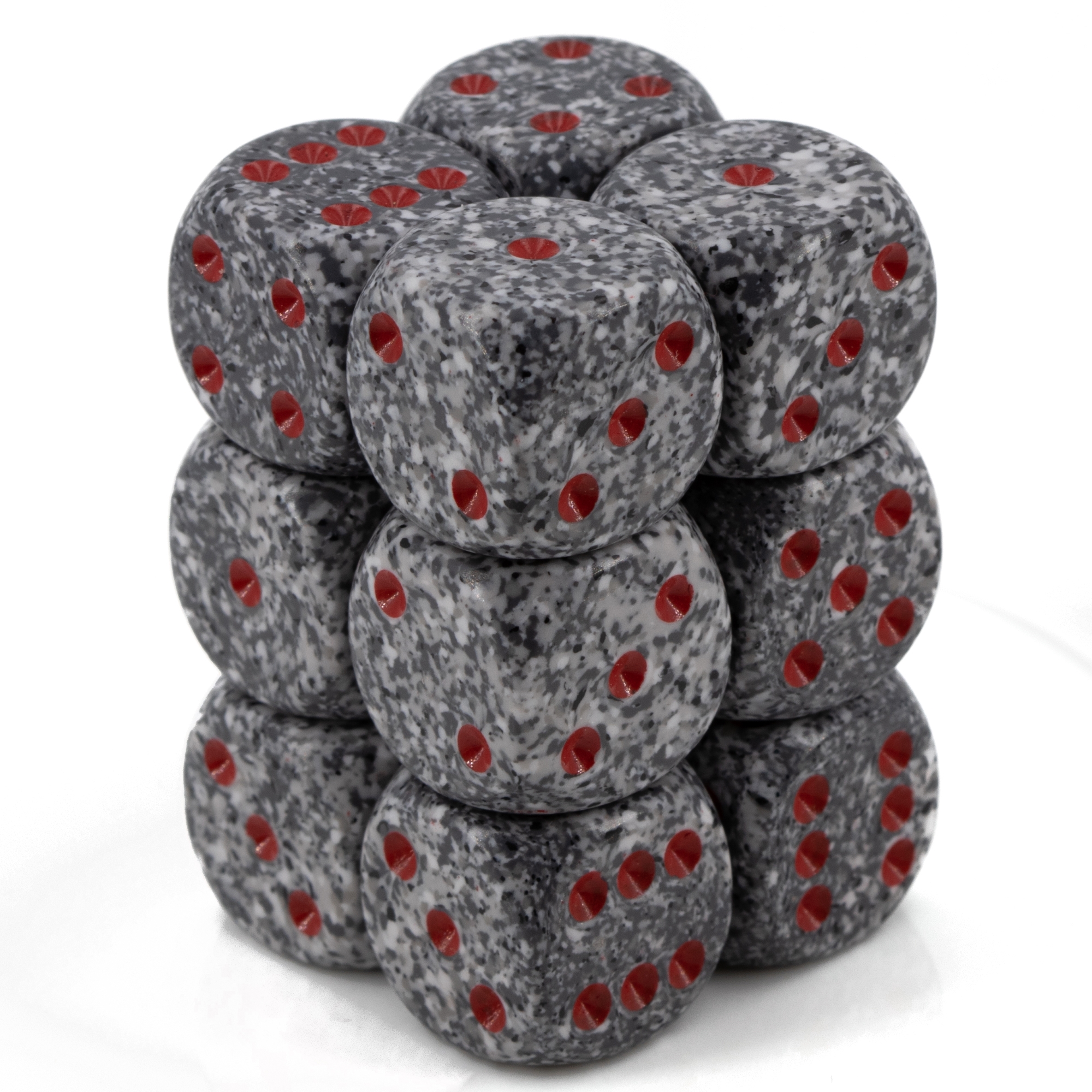 Speckled® Granite 16mm W6 Würfel Set (12 Würfel)