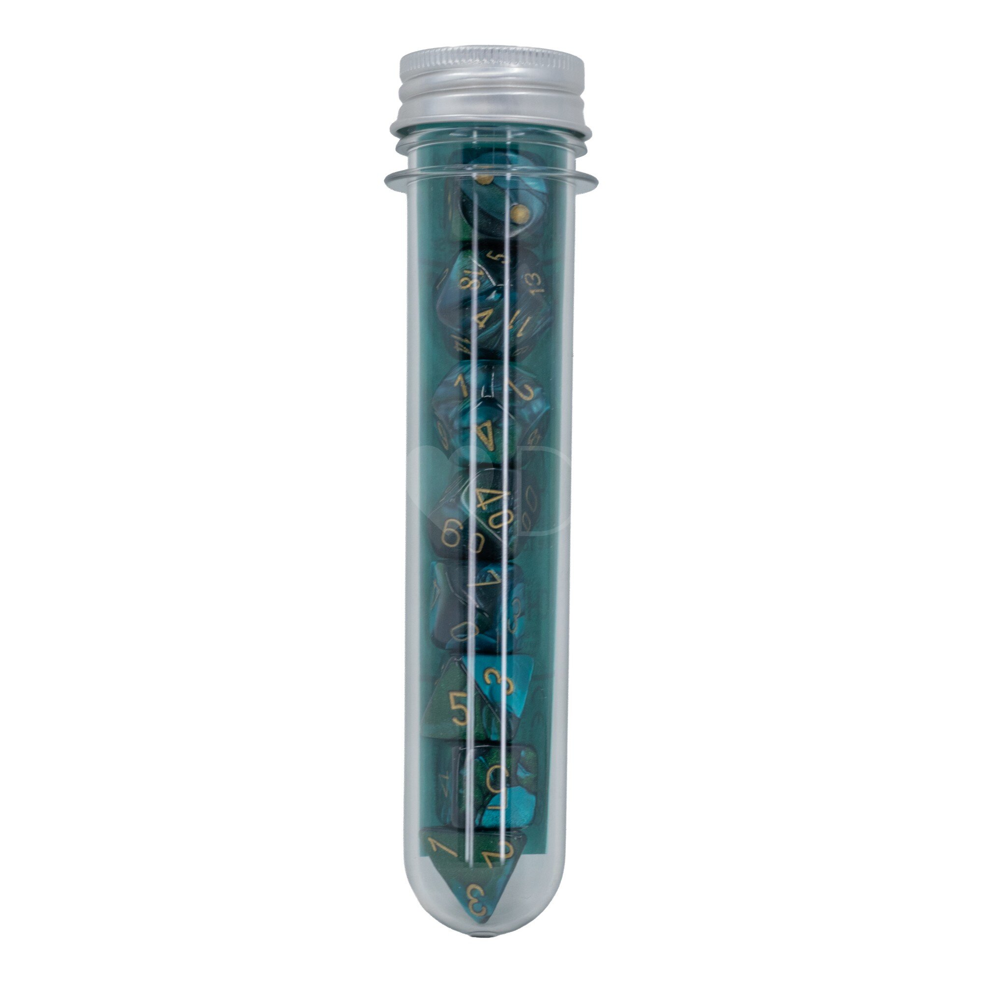 LabDice Gemini® Green-Teal / gold  Set 8 Stück