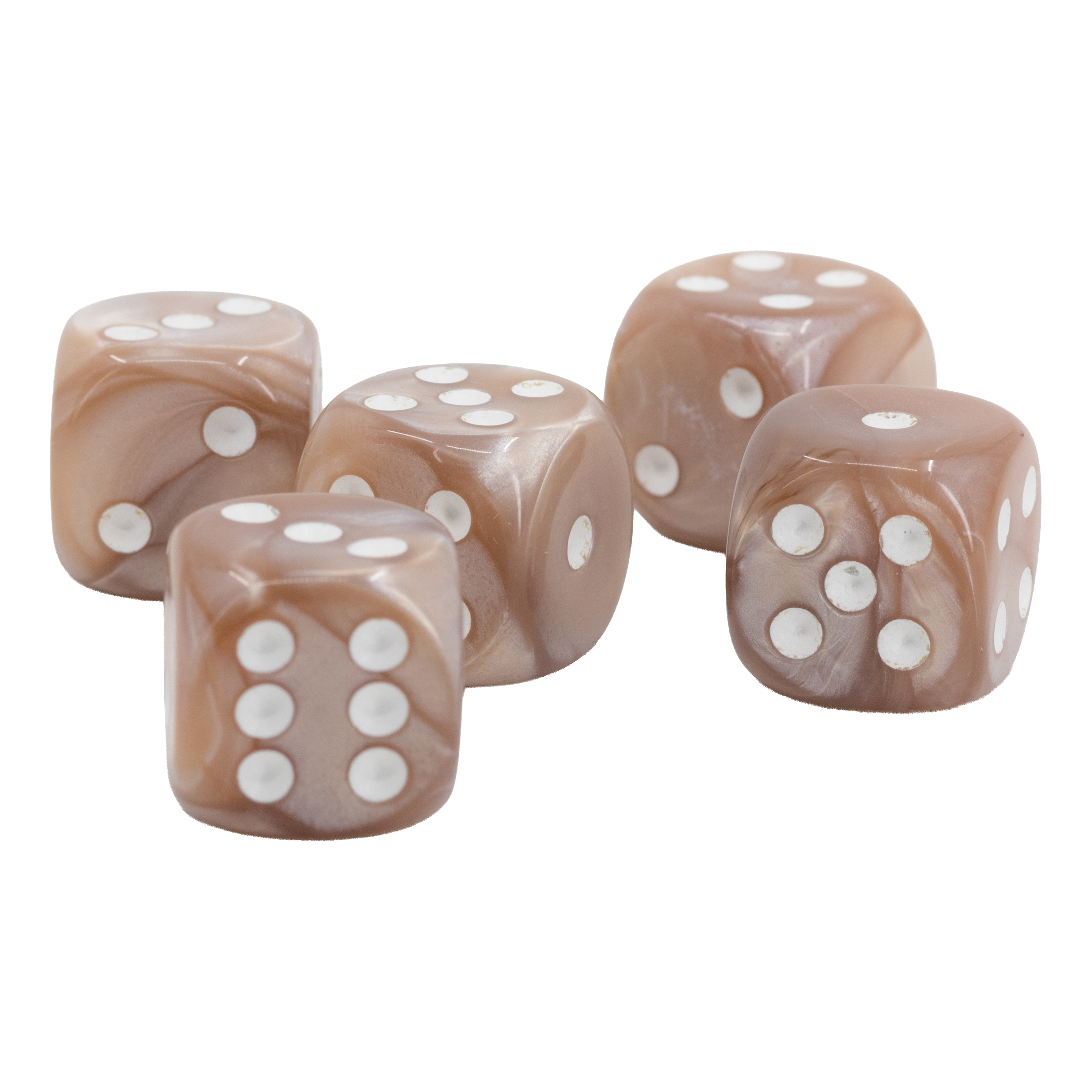 22mm W6 Würfel in beige / weiß