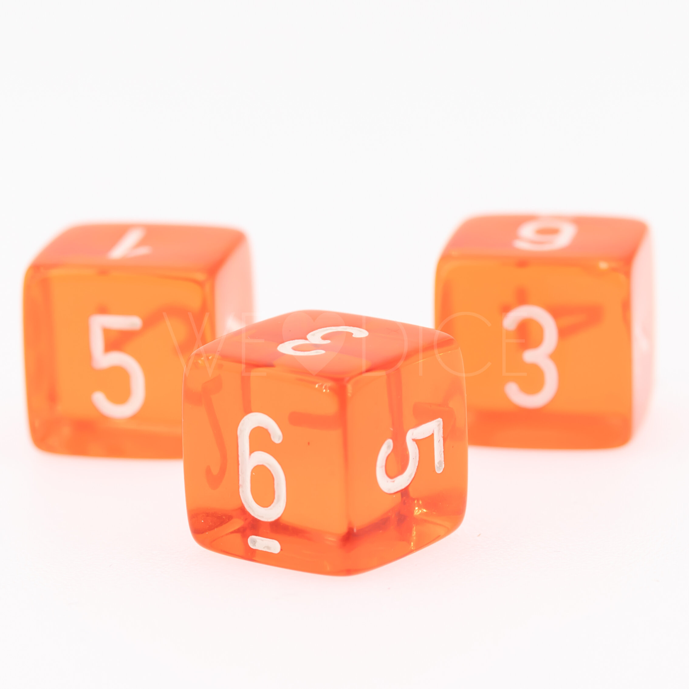 Transparent Orange / weiß  W6