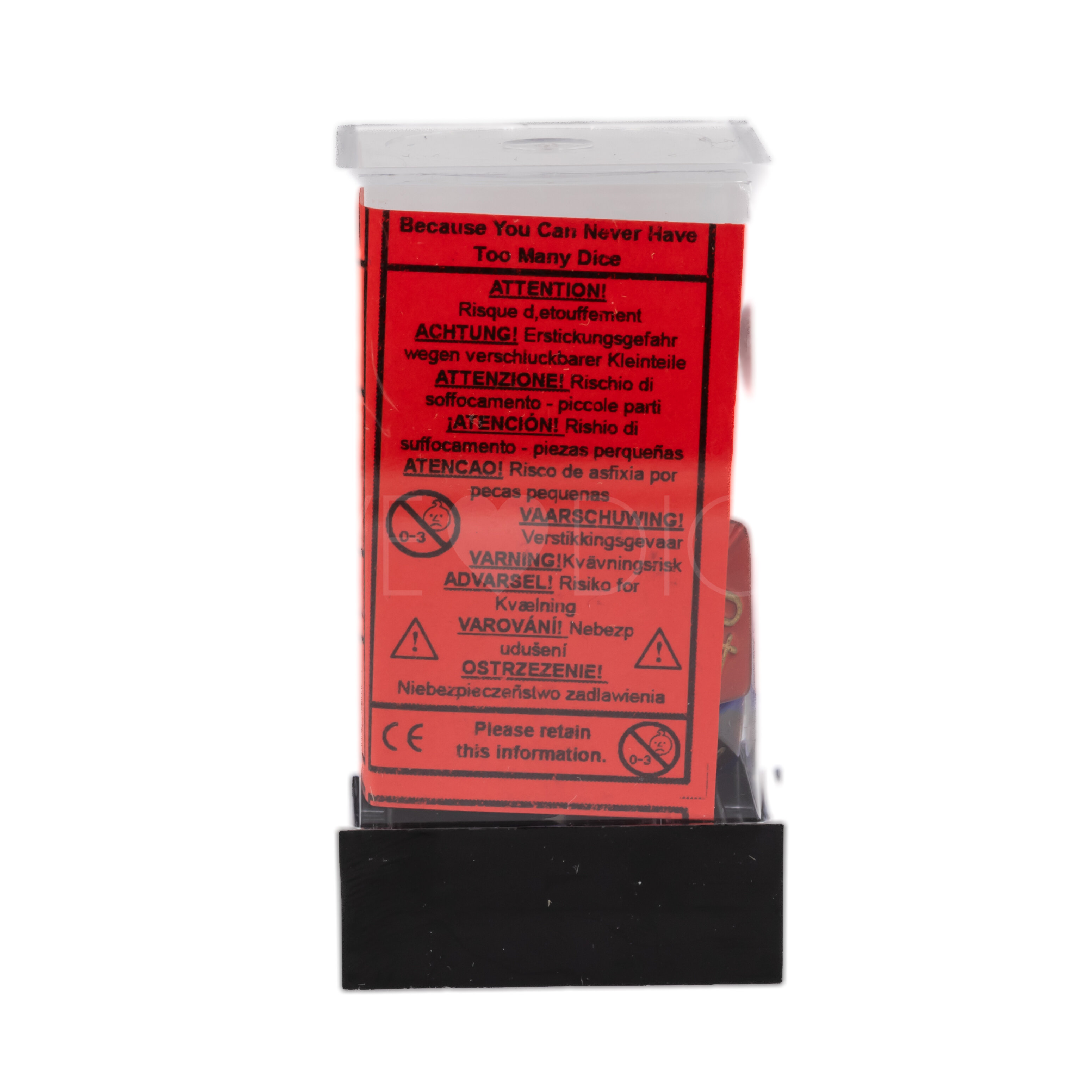 Gemini® Polyhedral Blau-Rot / gold 7-Würfel Set