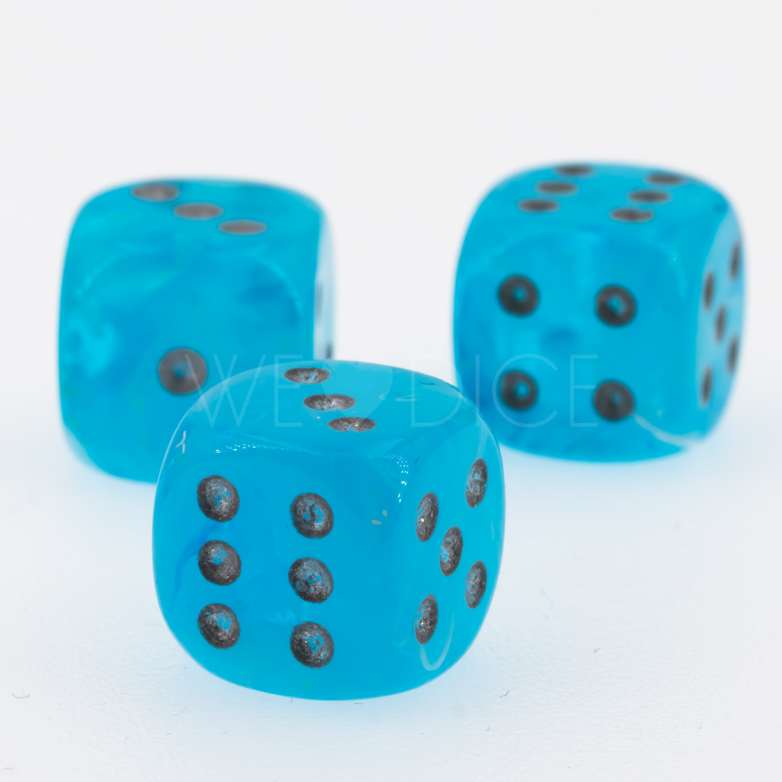 Luminary™ Himmel / silber 12mm W6 Würfel mit Punkten (1 Stück)