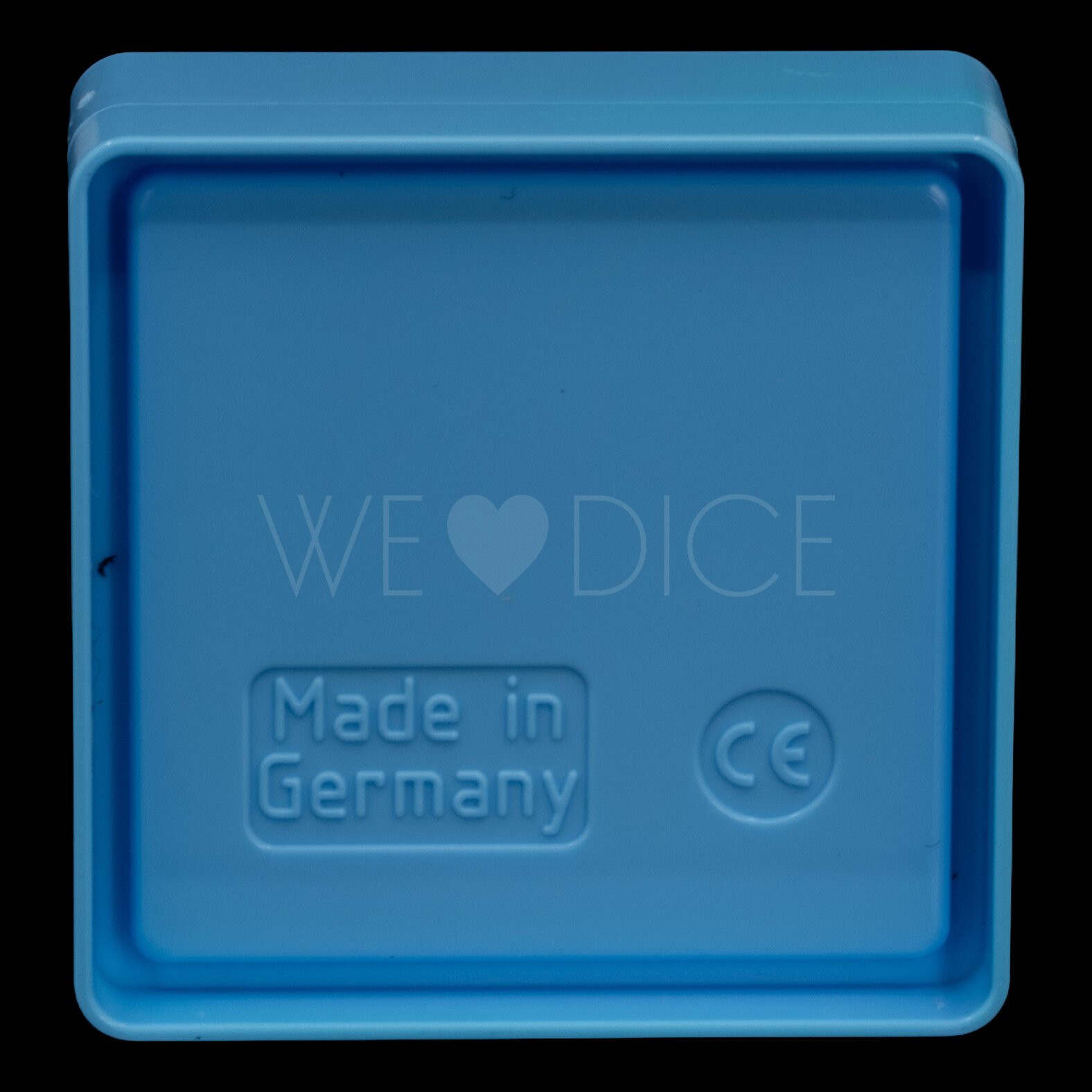 Würfelbox Transparent mit Boden in Himmelblau