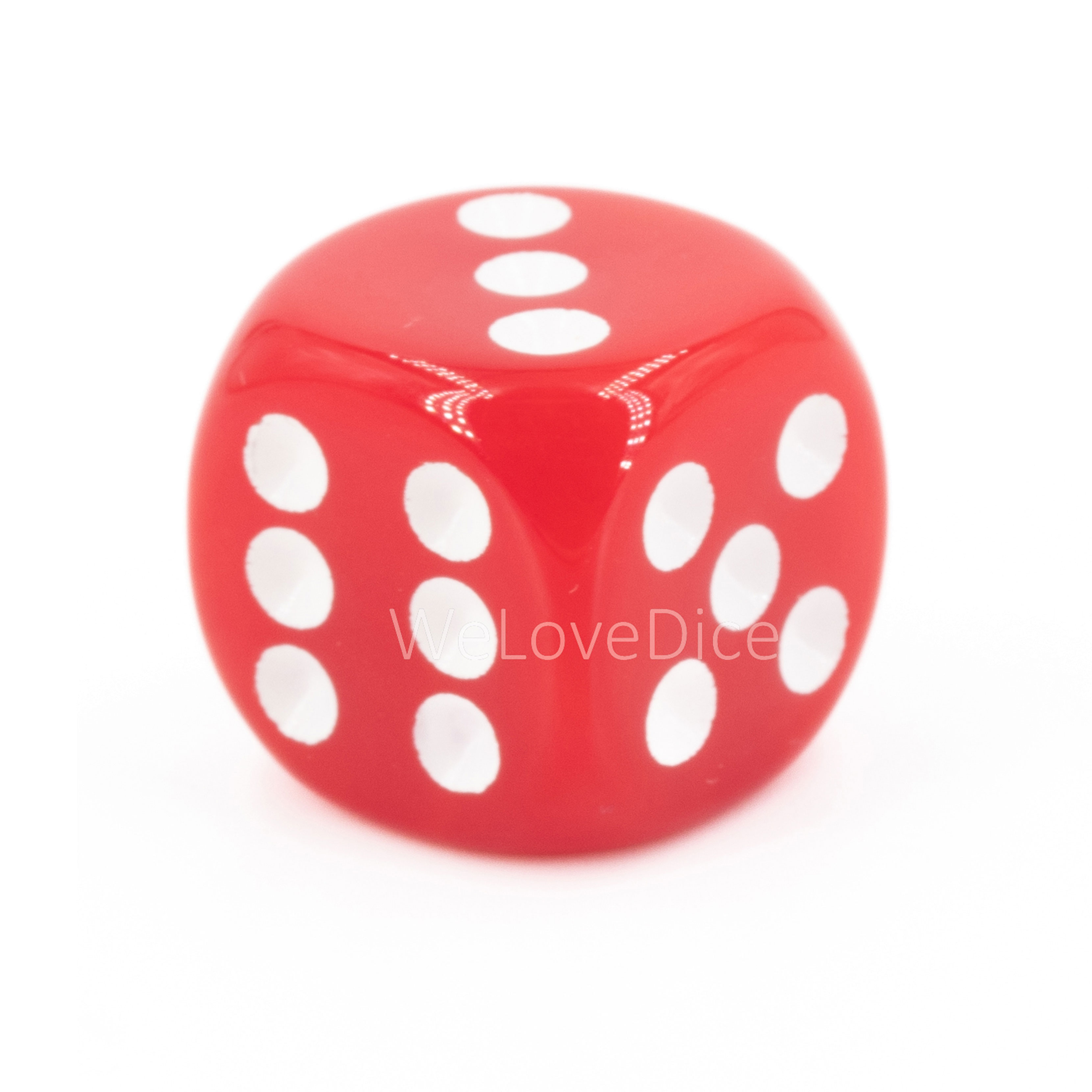 18mm W6 Würfel in rot / weiß