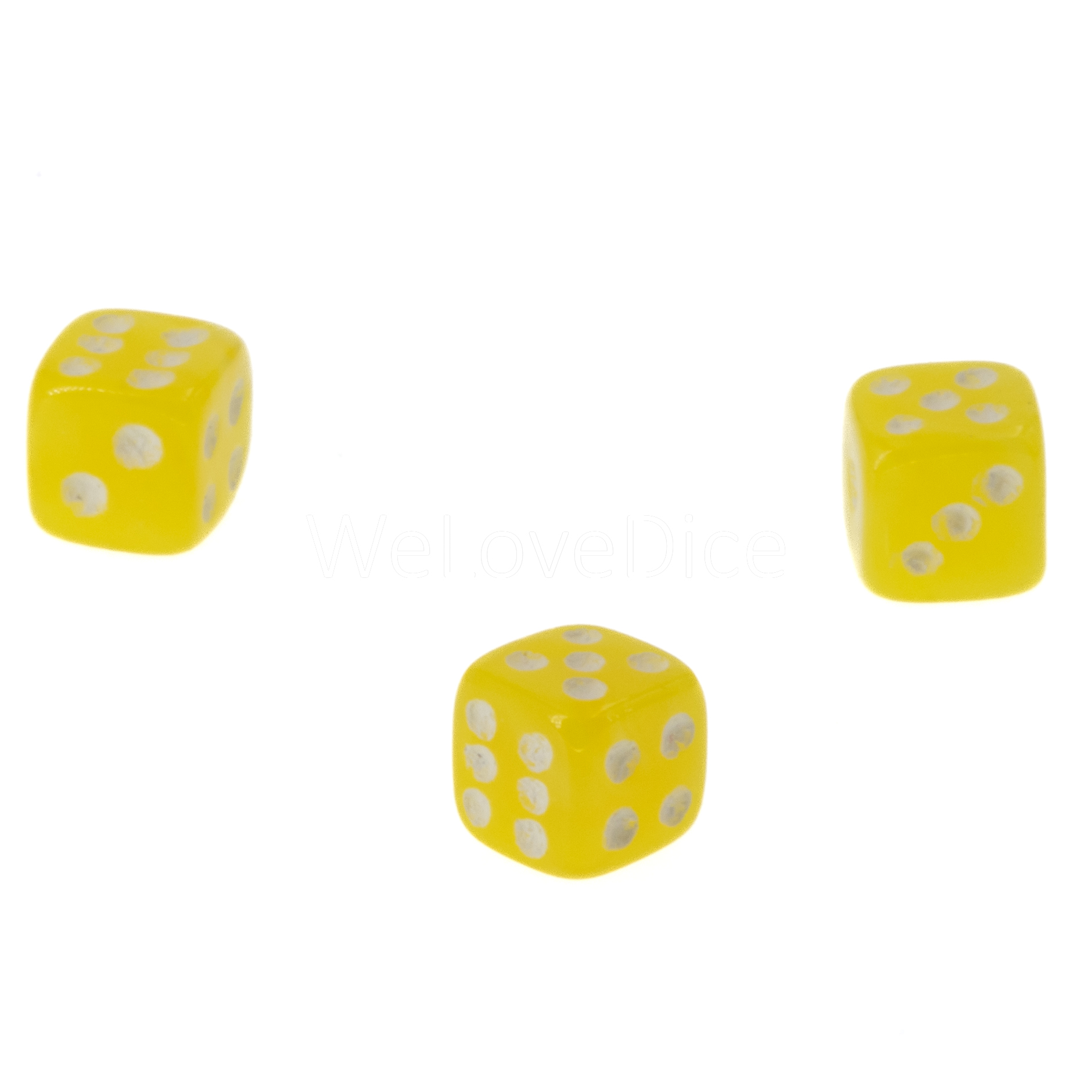5mm Würfel in gelb / weiß Marmor