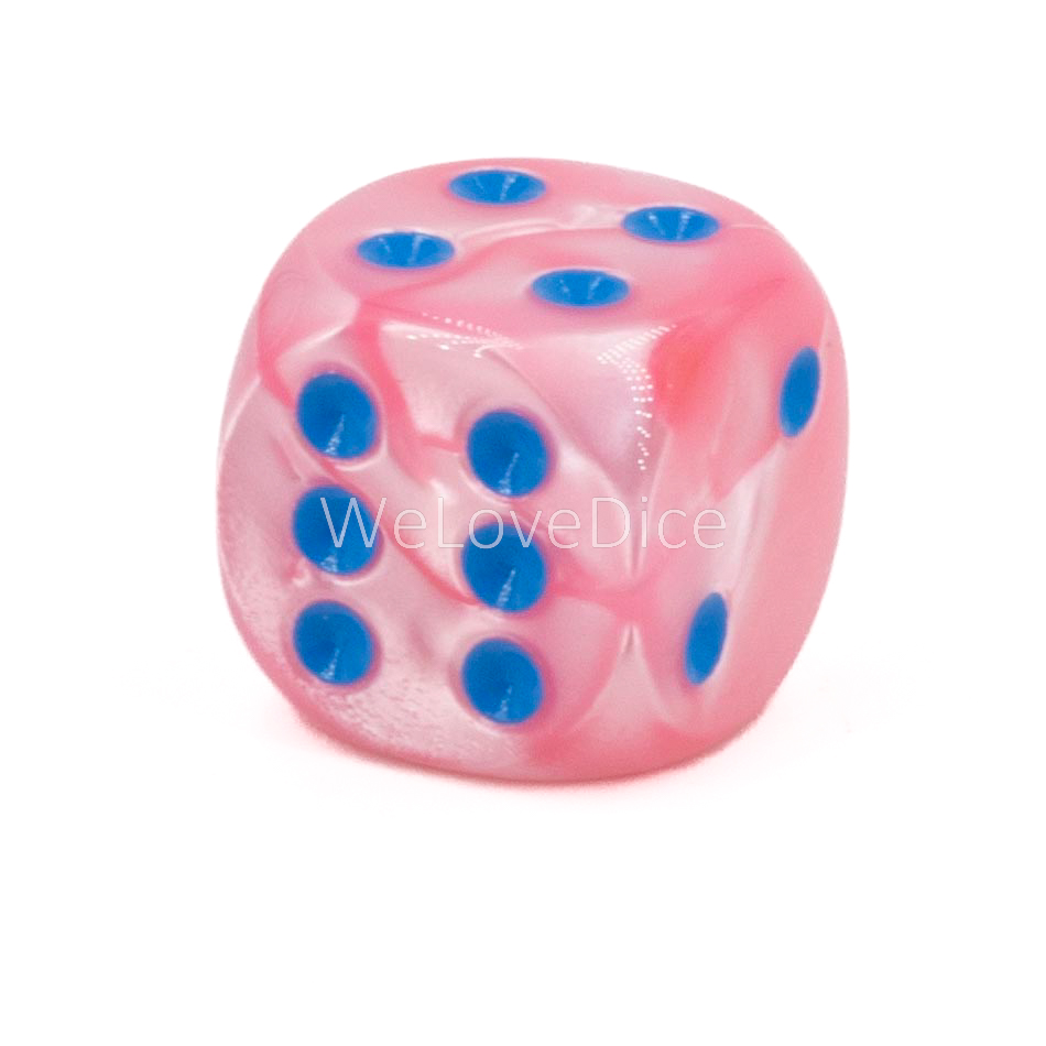 16mm W6 Würfel in pastel rosa / blau
