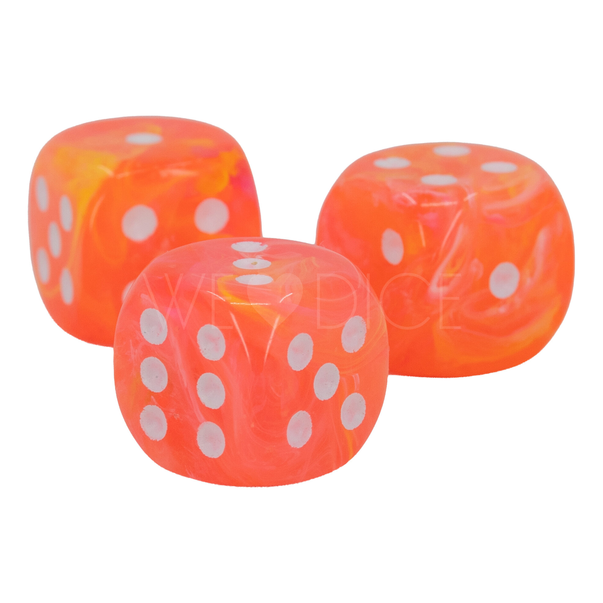 Festive® Dahlia / white 12mm D6 Dice Set (36 dice)
