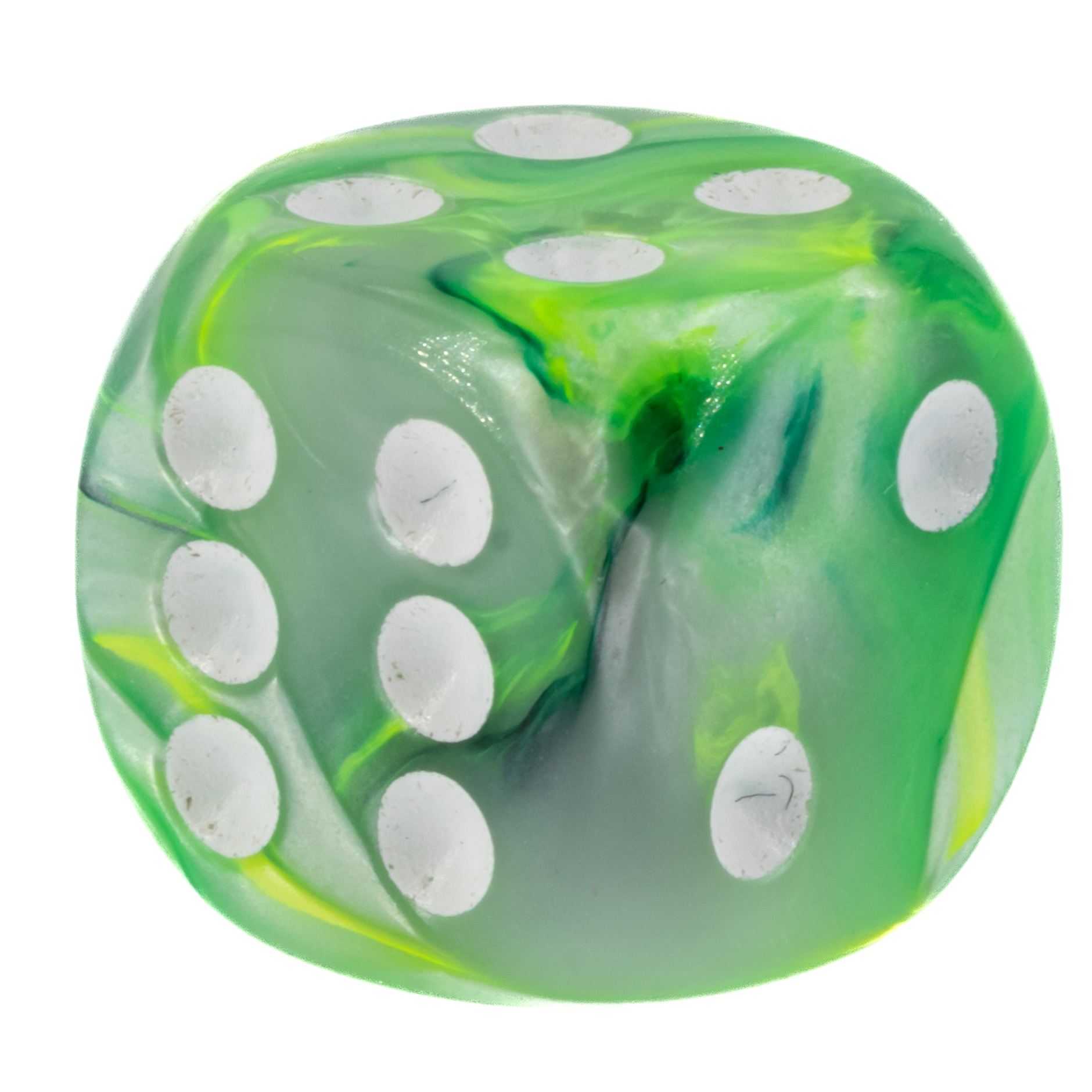 16mm Würfel in Serica grün / weiss