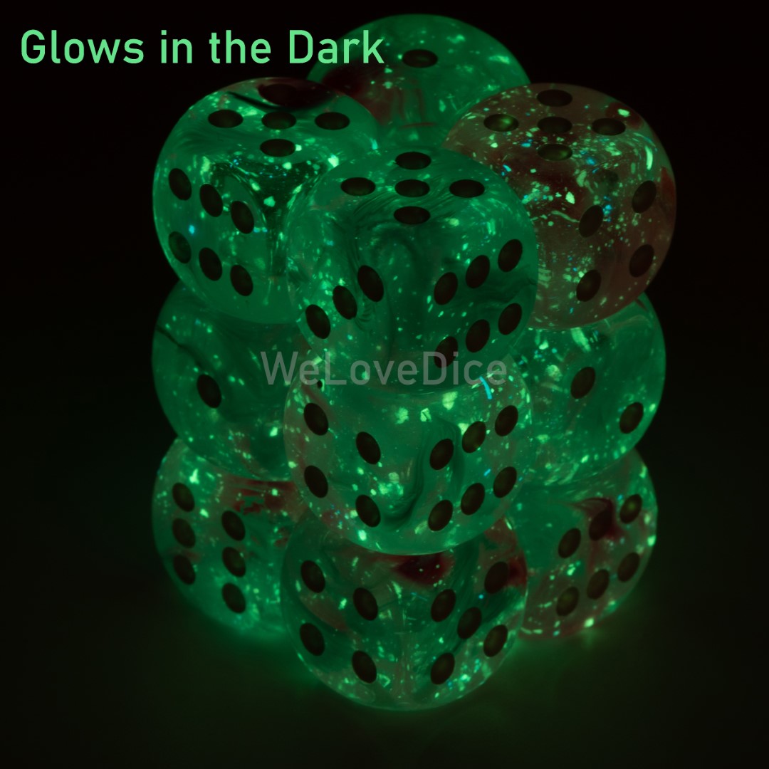 Nebula® Wisteria / weiß 16mm W6 Würfel Set (12 Würfel)