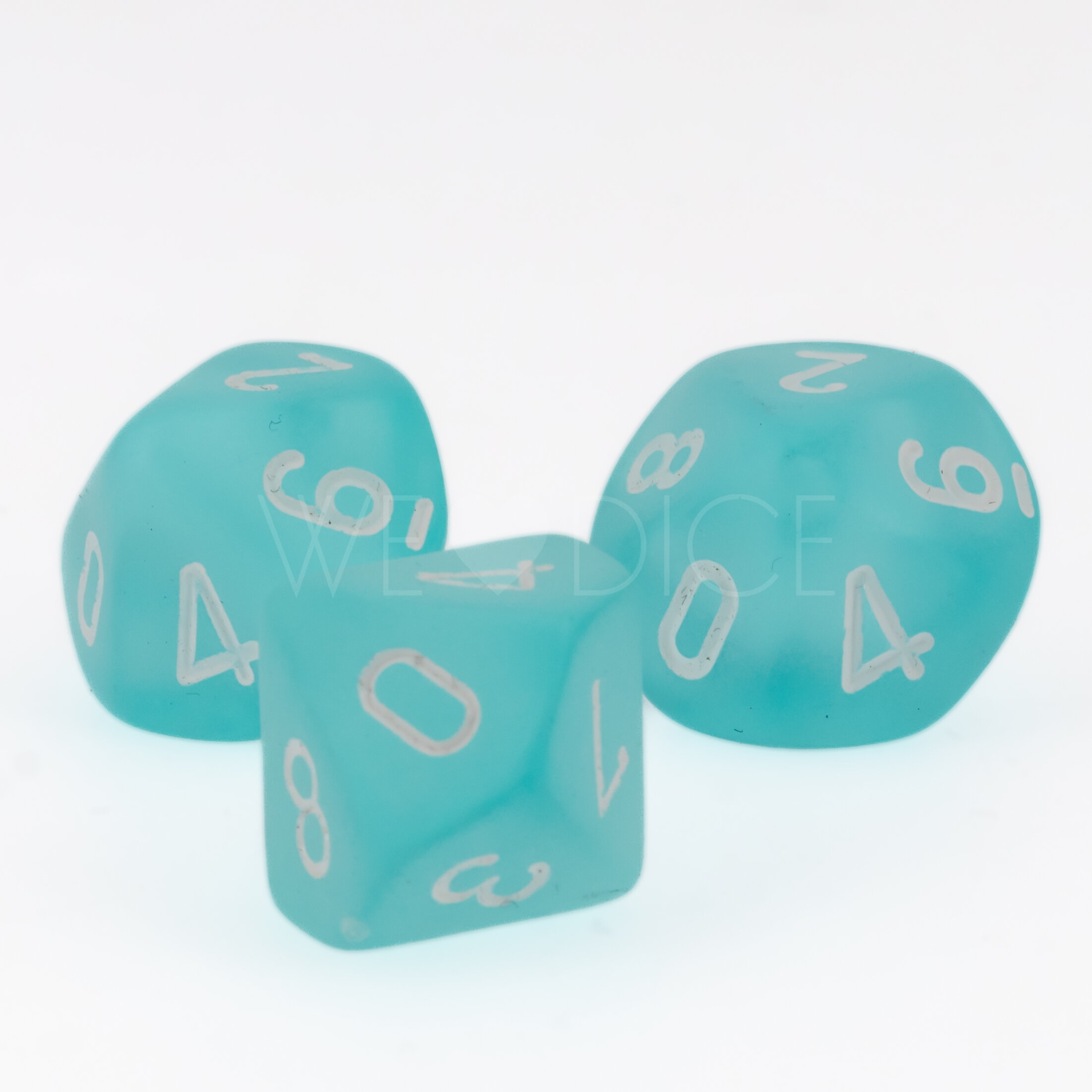 Frosted Teal / white  D10 